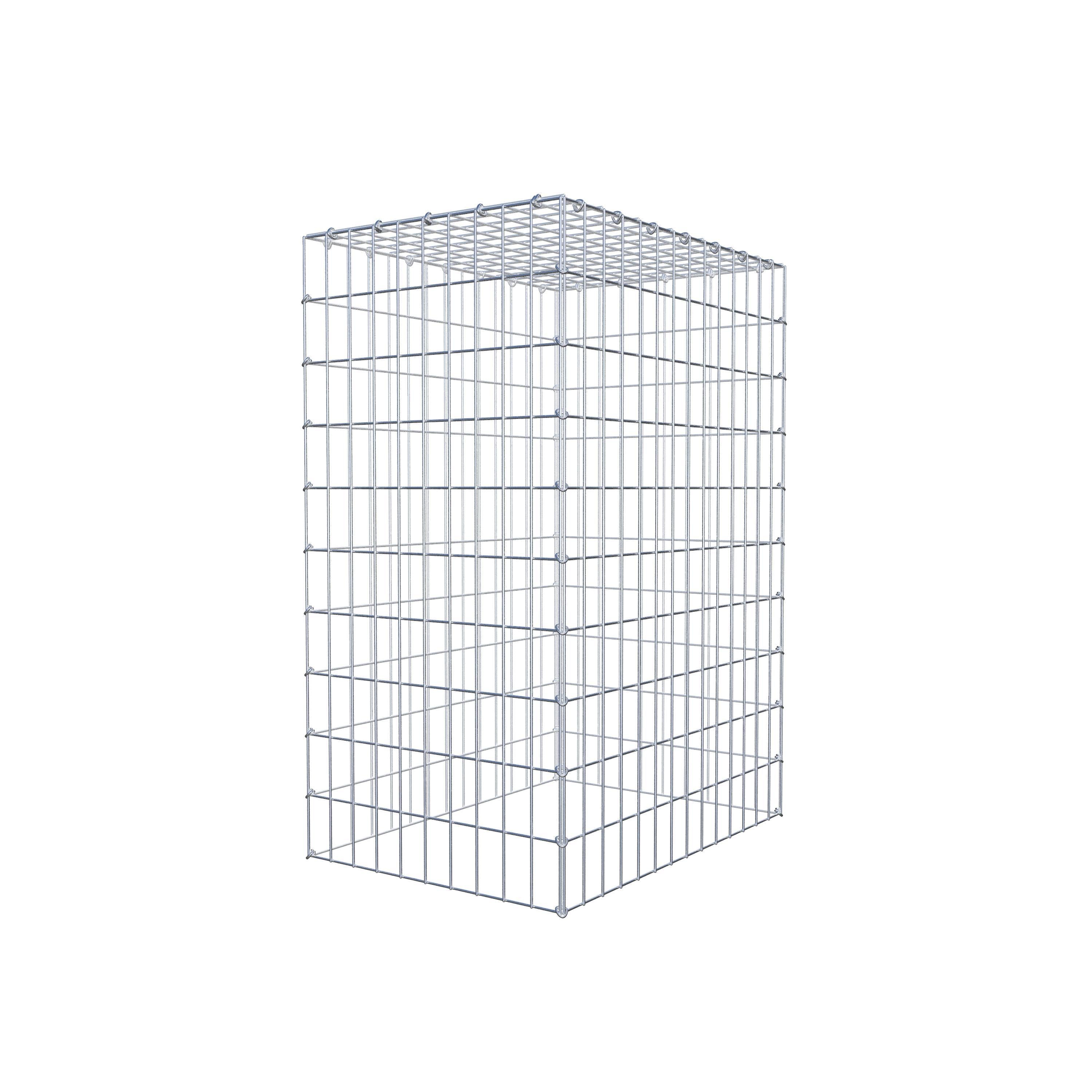 Monteret gabion type 3 100 cm x 70 cm x 50 cm (L x H x D), maskestørrelse 5 cm x 10 cm, C-ring