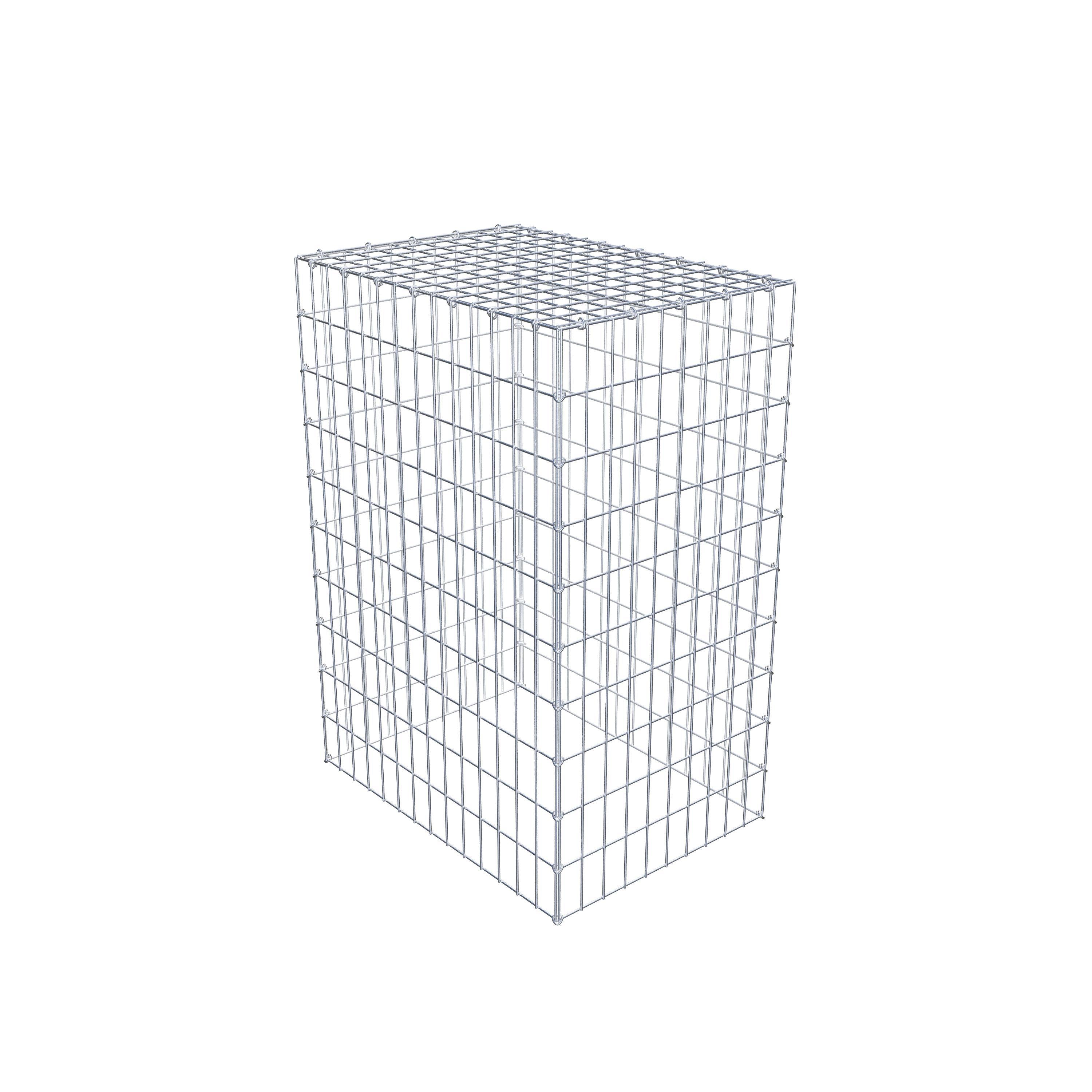 Monteret gabion type 3 100 cm x 70 cm x 50 cm (L x H x D), maskestørrelse 5 cm x 10 cm, C-ring