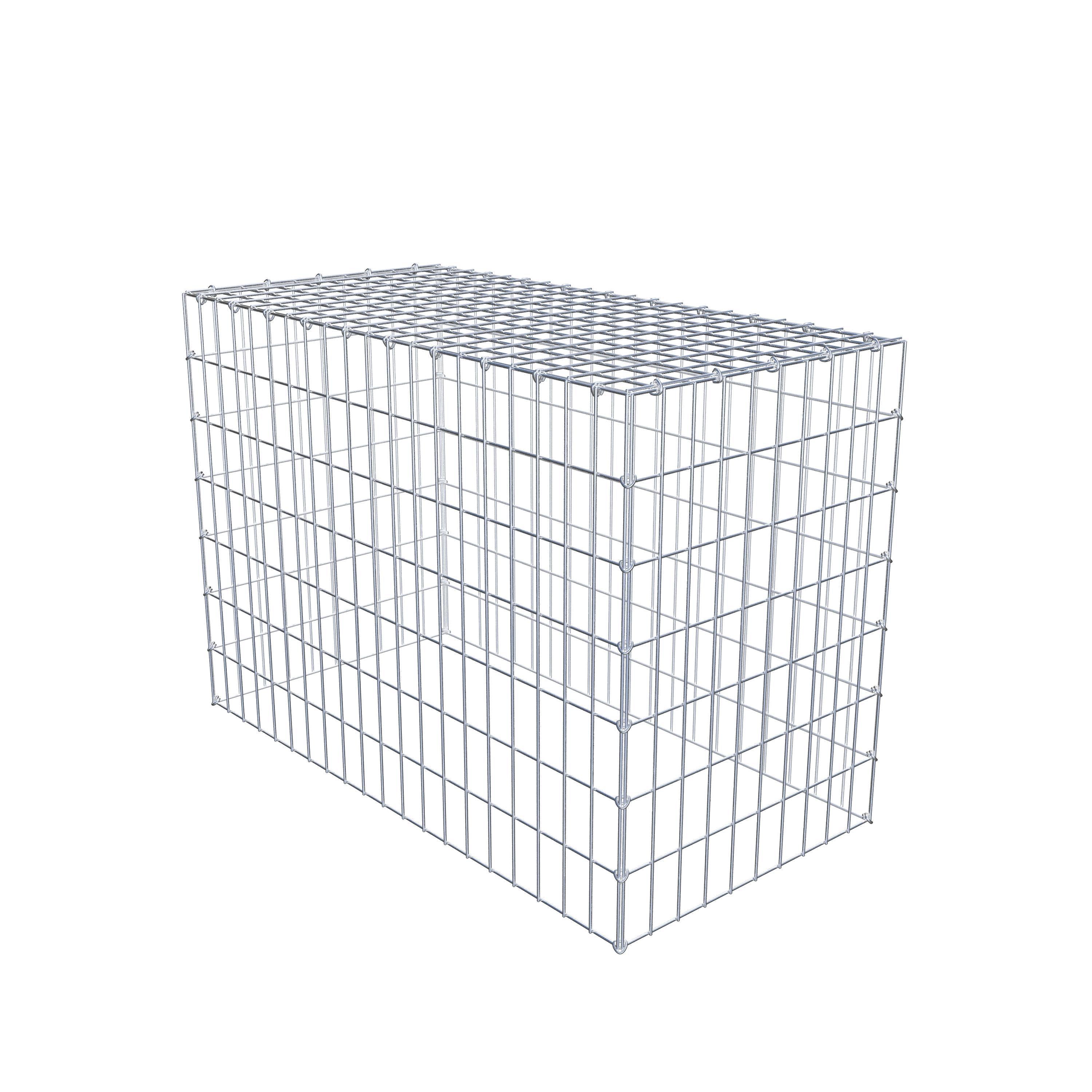 Monteret gabion type 3 100 cm x 70 cm x 50 cm (L x H x D), maskestørrelse 5 cm x 10 cm, C-ring