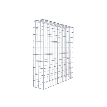 Typ 3 påbyggnadsgabion 100 cm x 90 cm x 20 cm (L x H x D), maskstorlek 5 cm x 10 cm, C-ring
