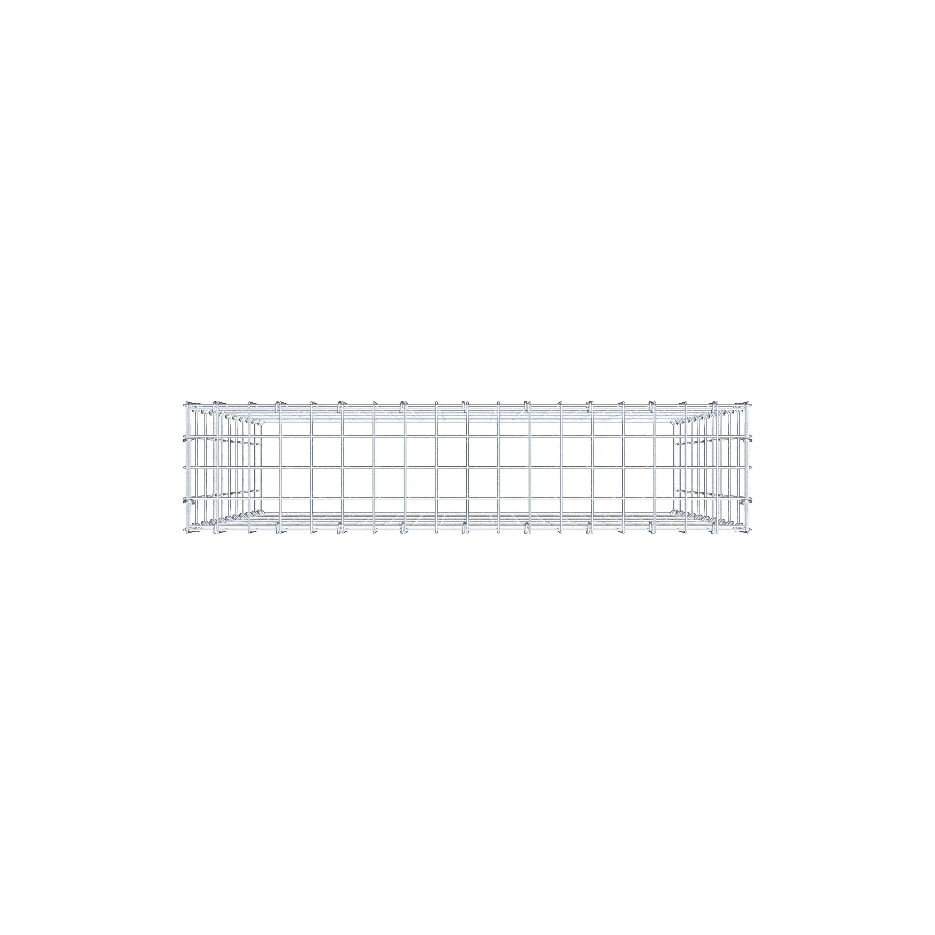 Anbaugabione Typ 3 100 cm x 90 cm x 20 cm (L x H x T), Maschenweite 5 cm x 10 cm, C-Ring