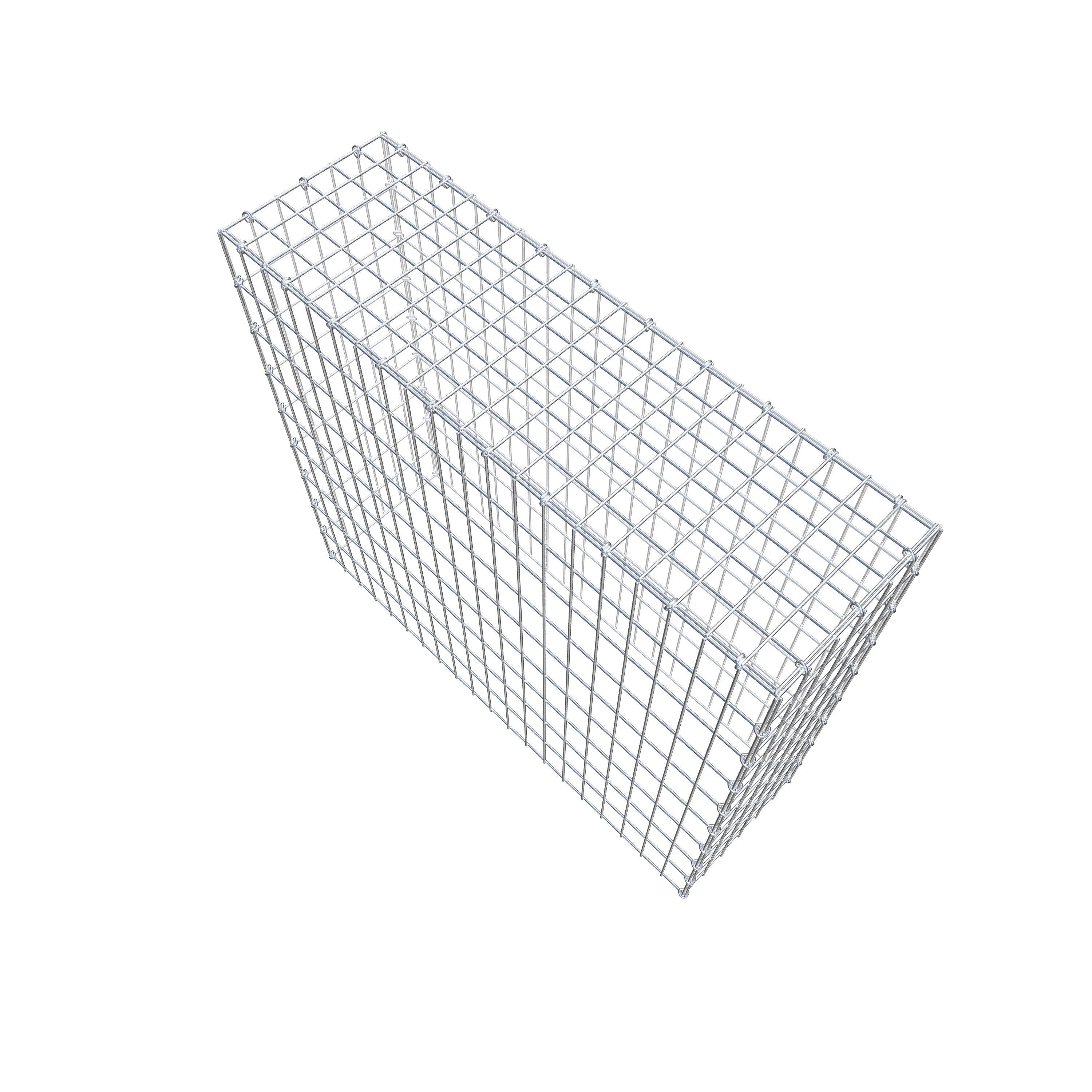 Monteret gabion type 3 100 cm x 90 cm x 30 cm (L x H x D), maskestørrelse 5 cm x 10 cm, C-ring