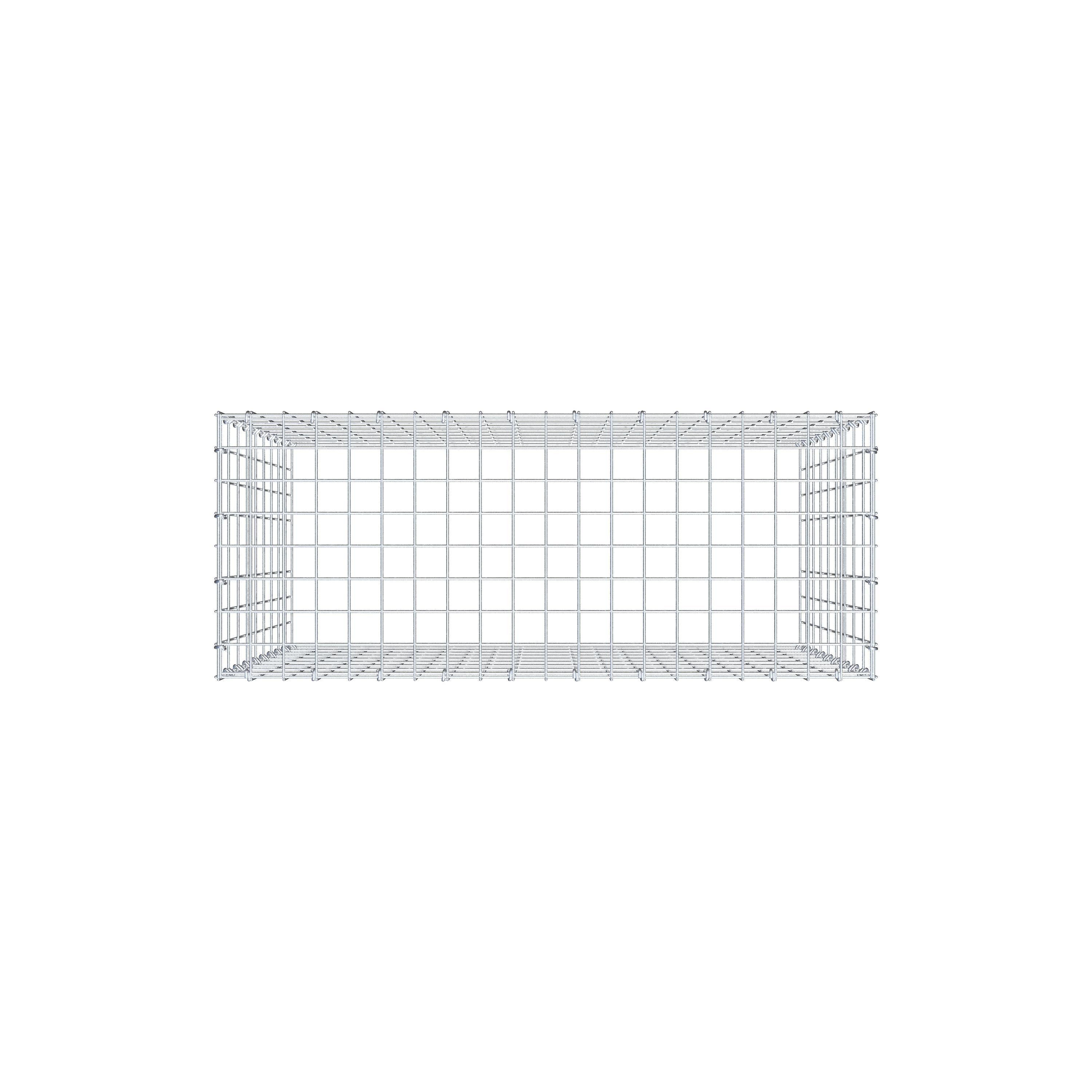 Monteret gabion type 3 100 cm x 90 cm x 40 cm (L x H x D), maskestørrelse 5 cm x 10 cm, C-ring