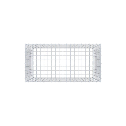 Monteret gabion type 3 100 cm x 90 cm x 50 cm (L x H x D), maskestørrelse 5 cm x 10 cm, C-ring