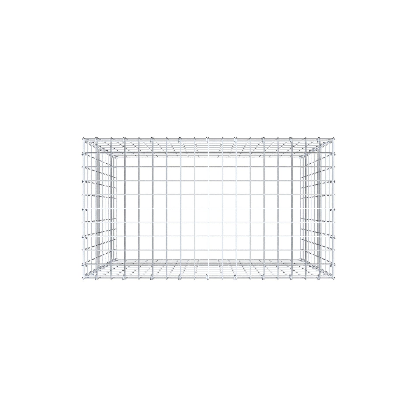 Monteret gabion type 3 100 cm x 90 cm x 50 cm (L x H x D), maskestørrelse 5 cm x 10 cm, C-ring