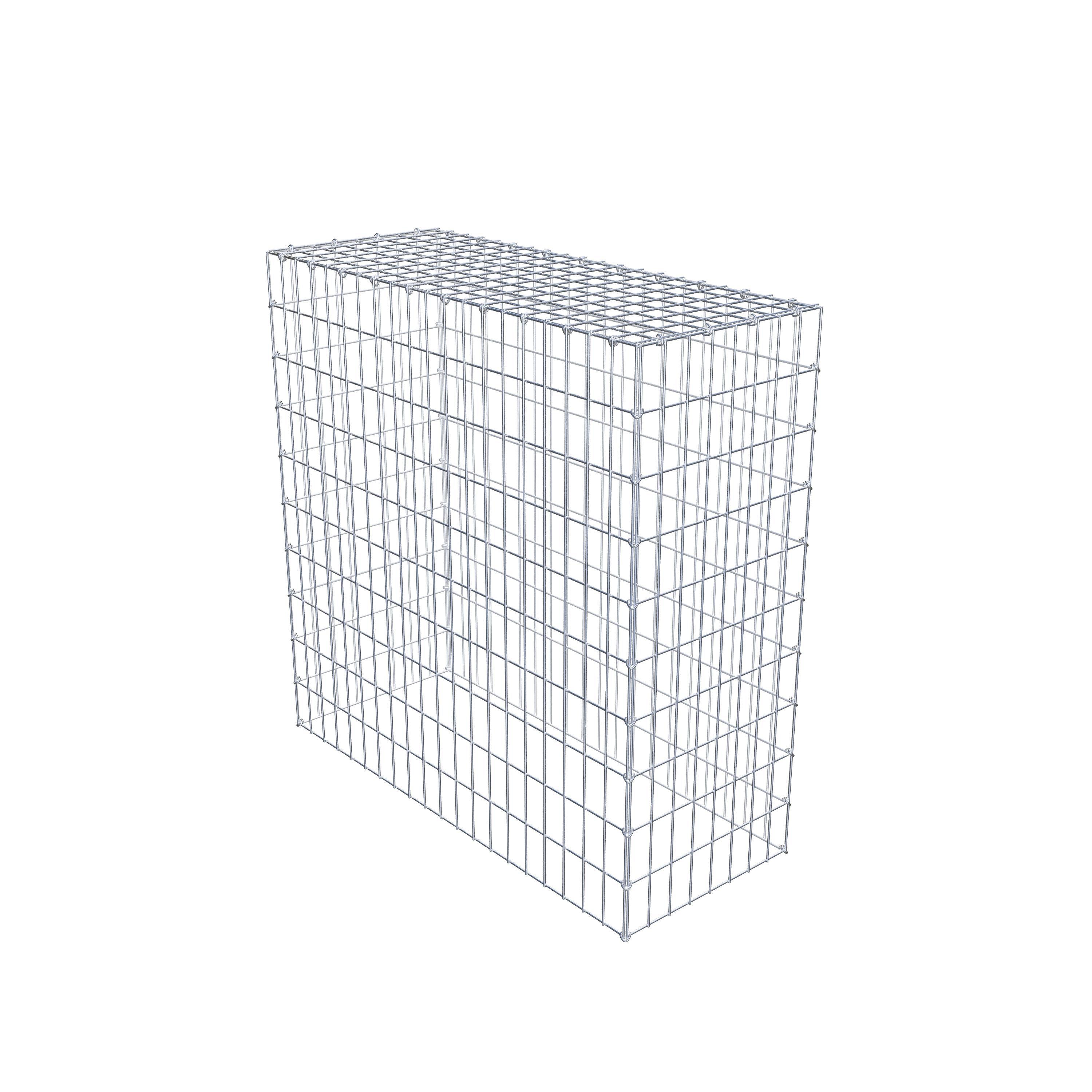 Monteret gabion type 3 100 cm x 100 cm x 40 cm (L x H x D), maskestørrelse 5 cm x 10 cm, C-ring