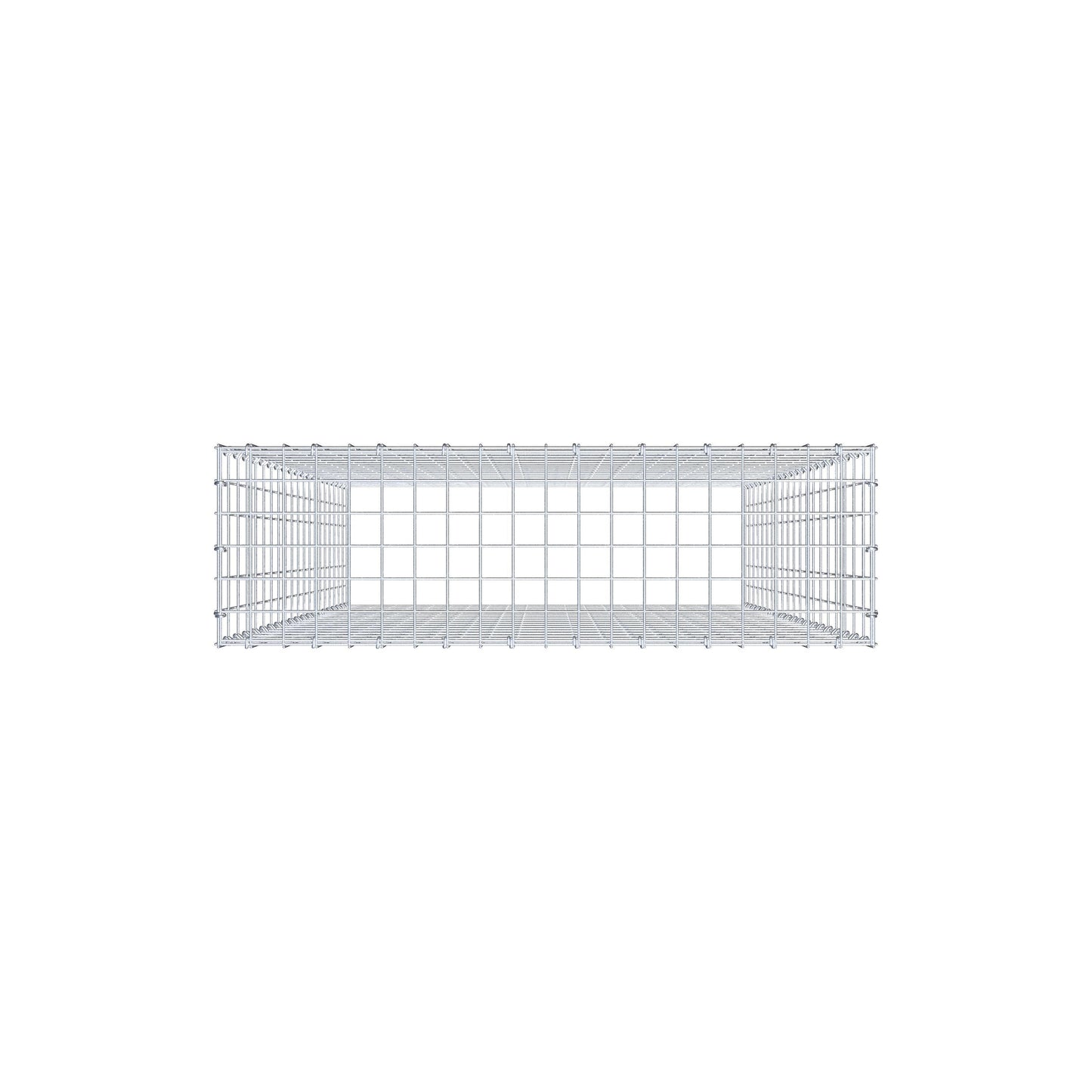 Monteret gabion type 3 200 cm x 100 cm x 30 cm (L x H x D), maskestørrelse 5 cm x 10 cm, C-ring