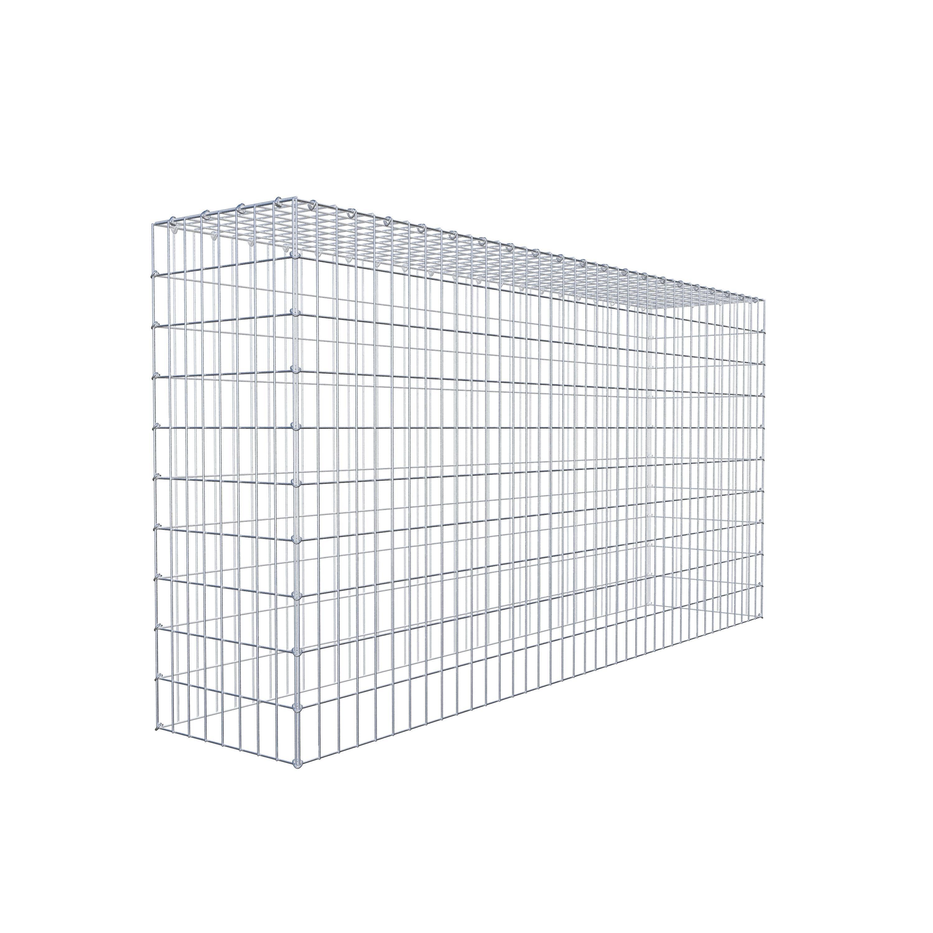 Monteret gabion type 3 200 cm x 100 cm x 40 cm (L x H x D), maskestørrelse 5 cm x 10 cm, C-ring