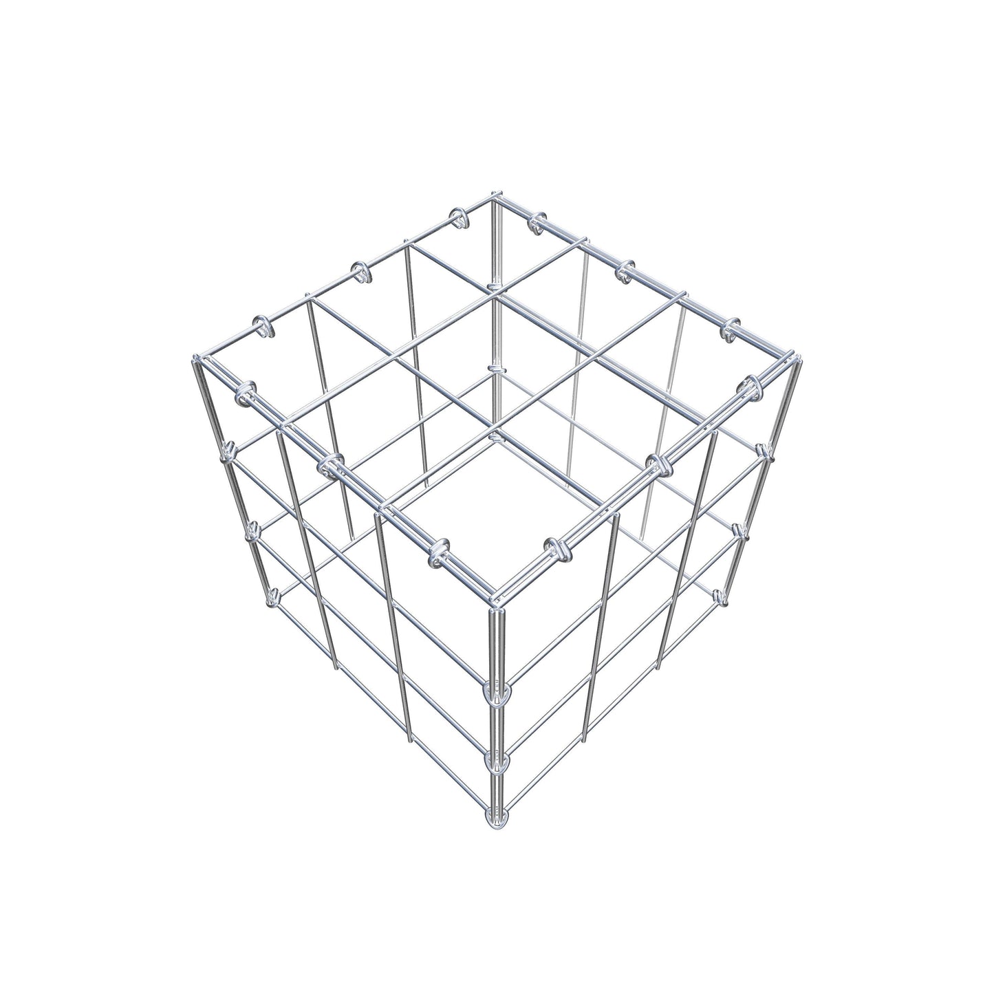 Fourche rapportée type 3 30 cm x 30 cm x 30 cm (L x H x P), maille 10 cm x 10 cm, anneau en C