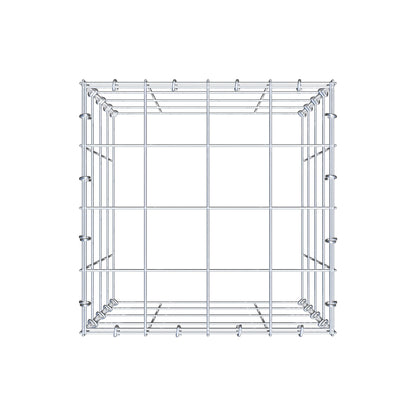 Mounted gabion type 3 40 cm x 40 cm x 40 cm (L x H x D), mesh size 10 cm x 10 cm, C-ring