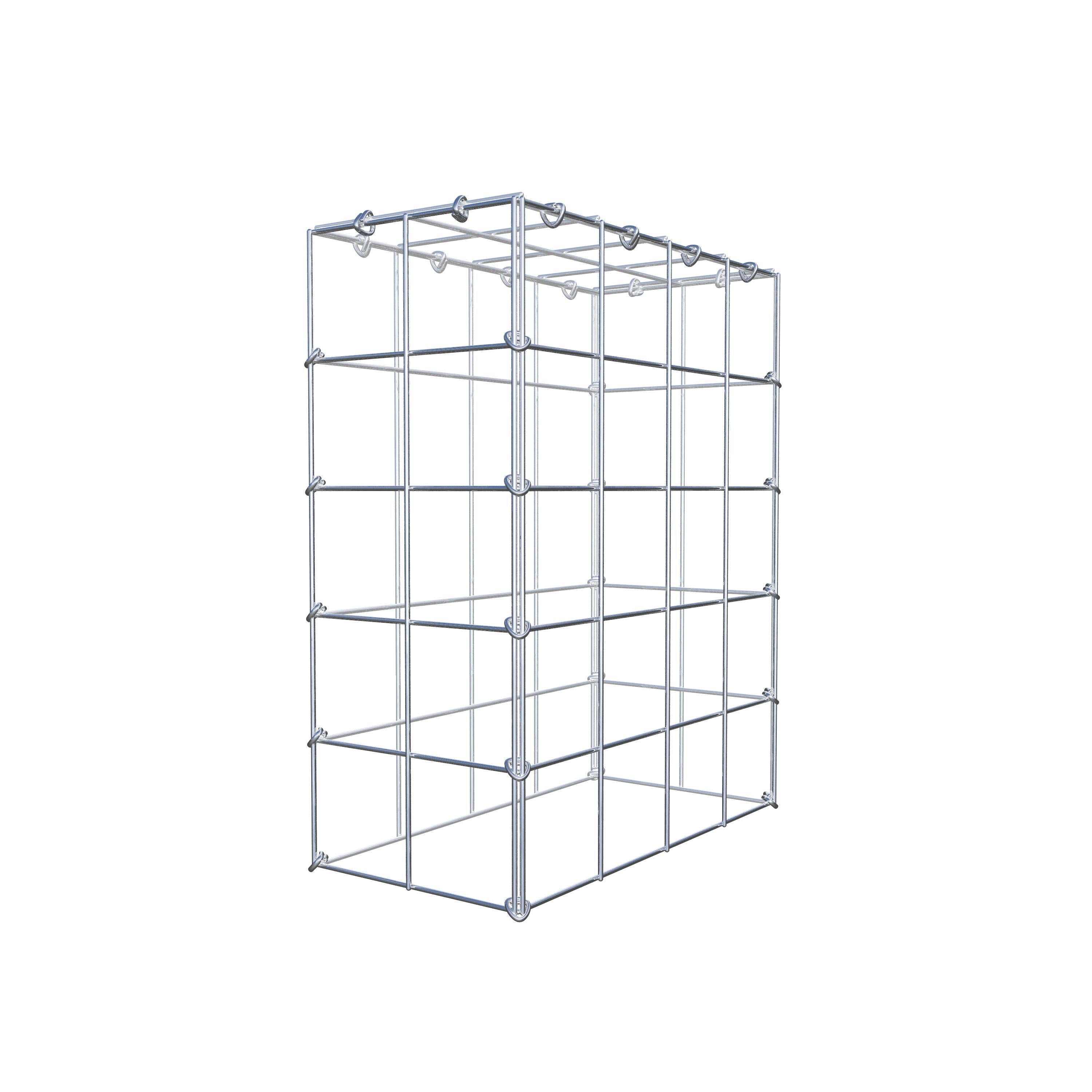 Mounted gabion type 3 50 cm x 40 cm x 20 cm (L x H x D), mesh size 10 cm x 10 cm, C-ring