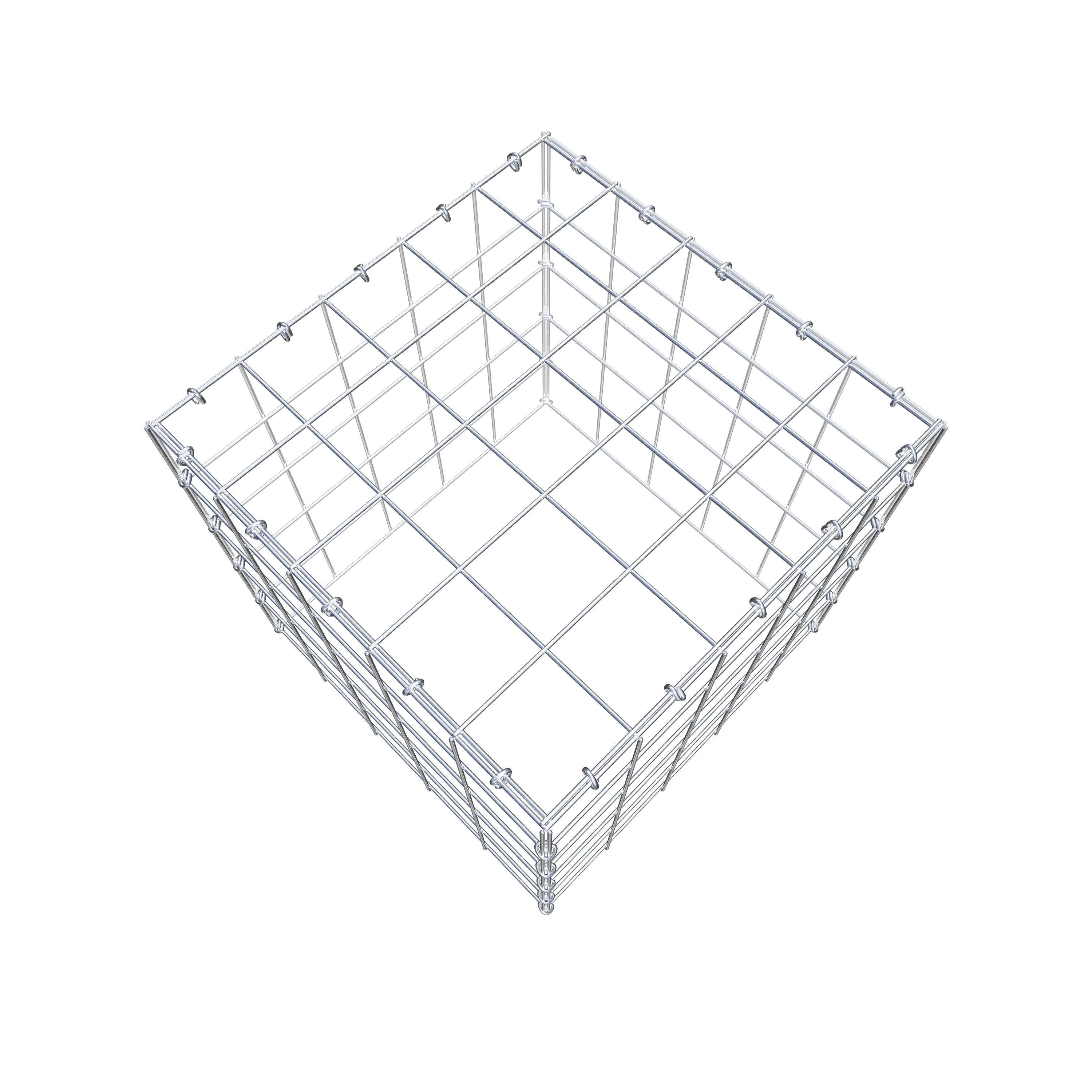 Monteret gabion type 3 50 cm x 50 cm x 50 cm (L x H x D), maskestørrelse 10 cm x 10 cm, C-ring