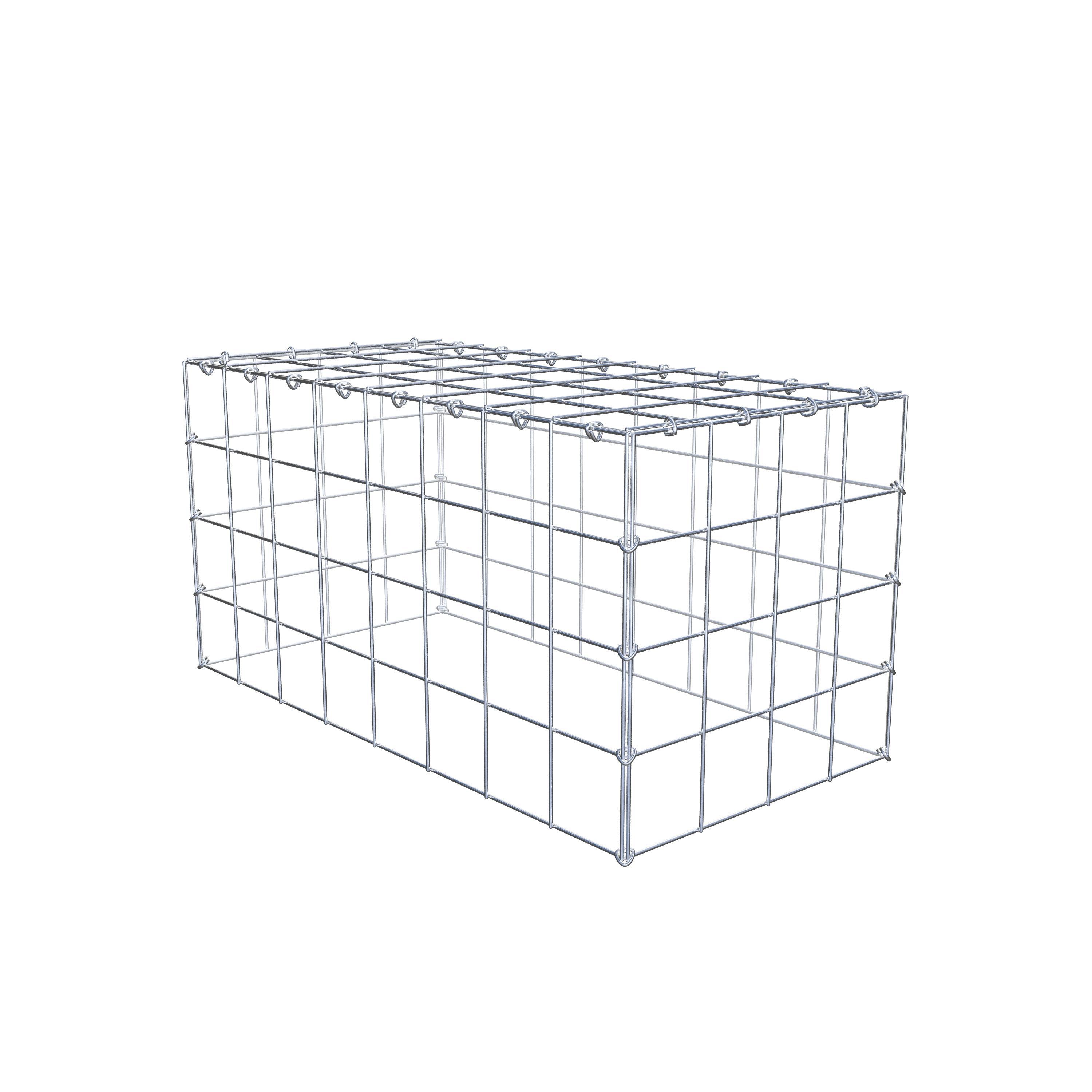 Monteret gabion type 3 80 cm x 40 cm x 40 cm (L x H x D), maskestørrelse 10 cm x 10 cm, C-ring