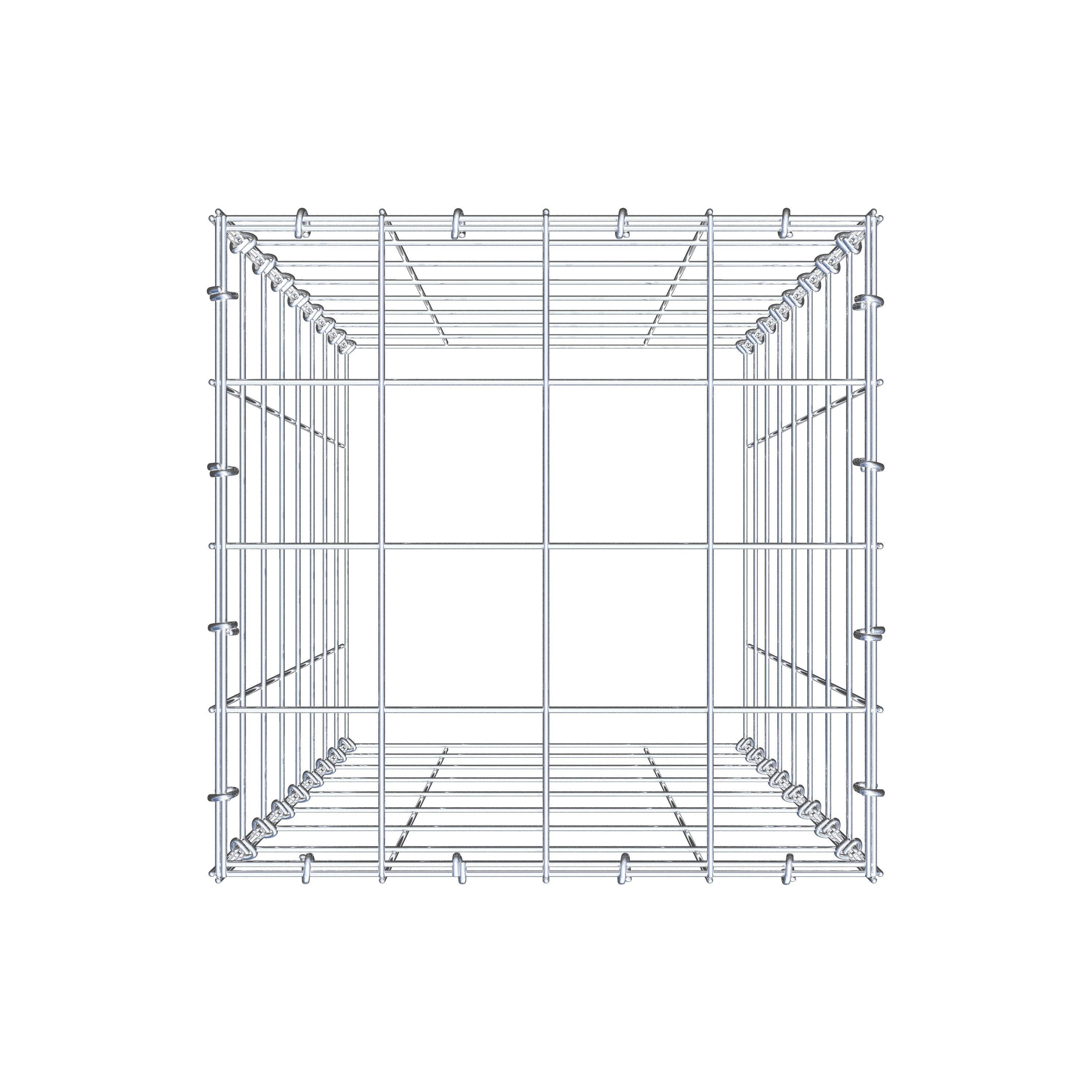 Monteret gabion type 3 80 cm x 40 cm x 40 cm (L x H x D), maskestørrelse 10 cm x 10 cm, C-ring