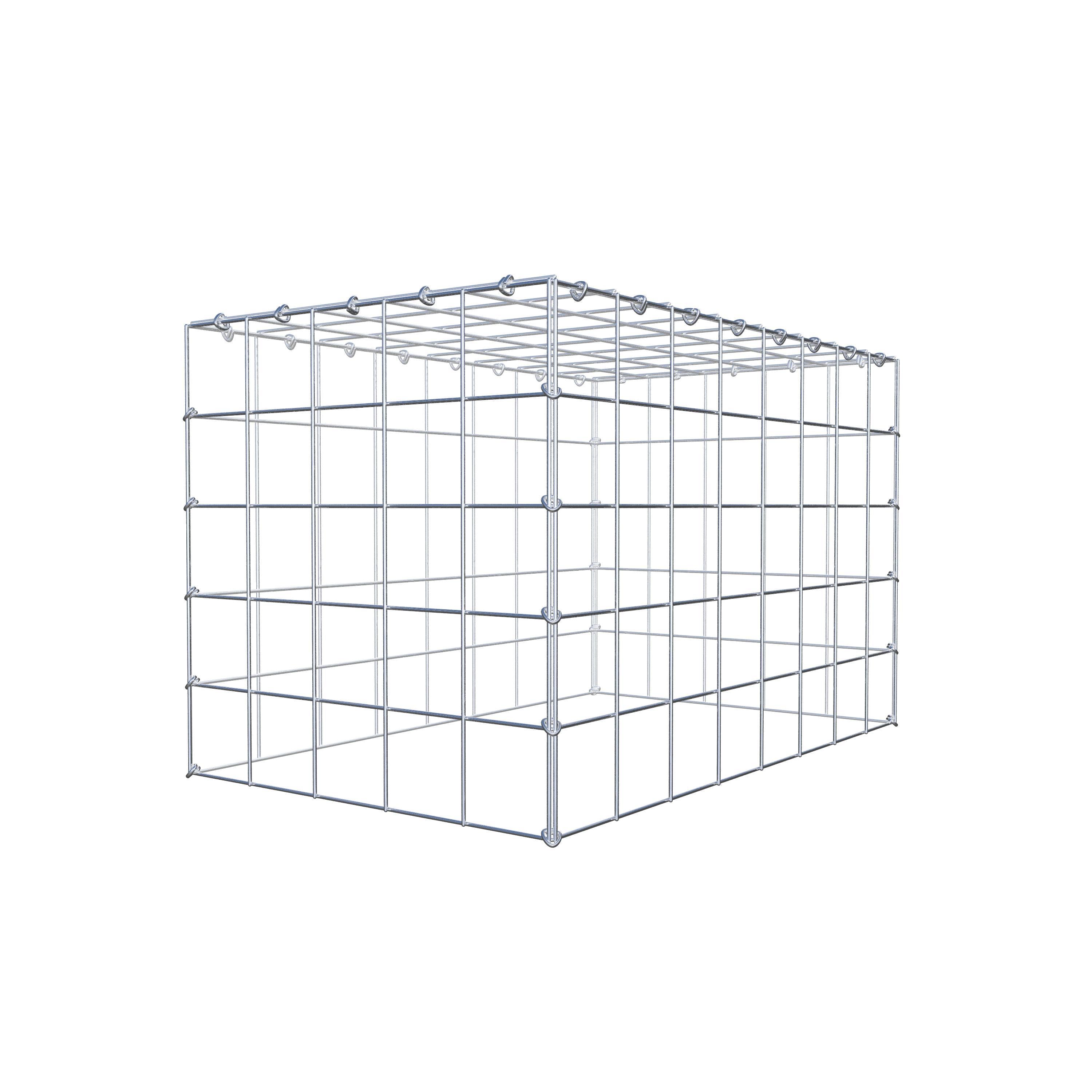 Monteret gabion type 3 80 cm x 50 cm x 50 cm (L x H x D), maskestørrelse 10 cm x 10 cm, C-ring