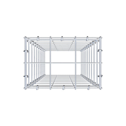 Fourche rapportée type 3 100 cm x 30 cm x 20 cm (L x H x P), mailles 10 cm x 10 cm, anneau en C