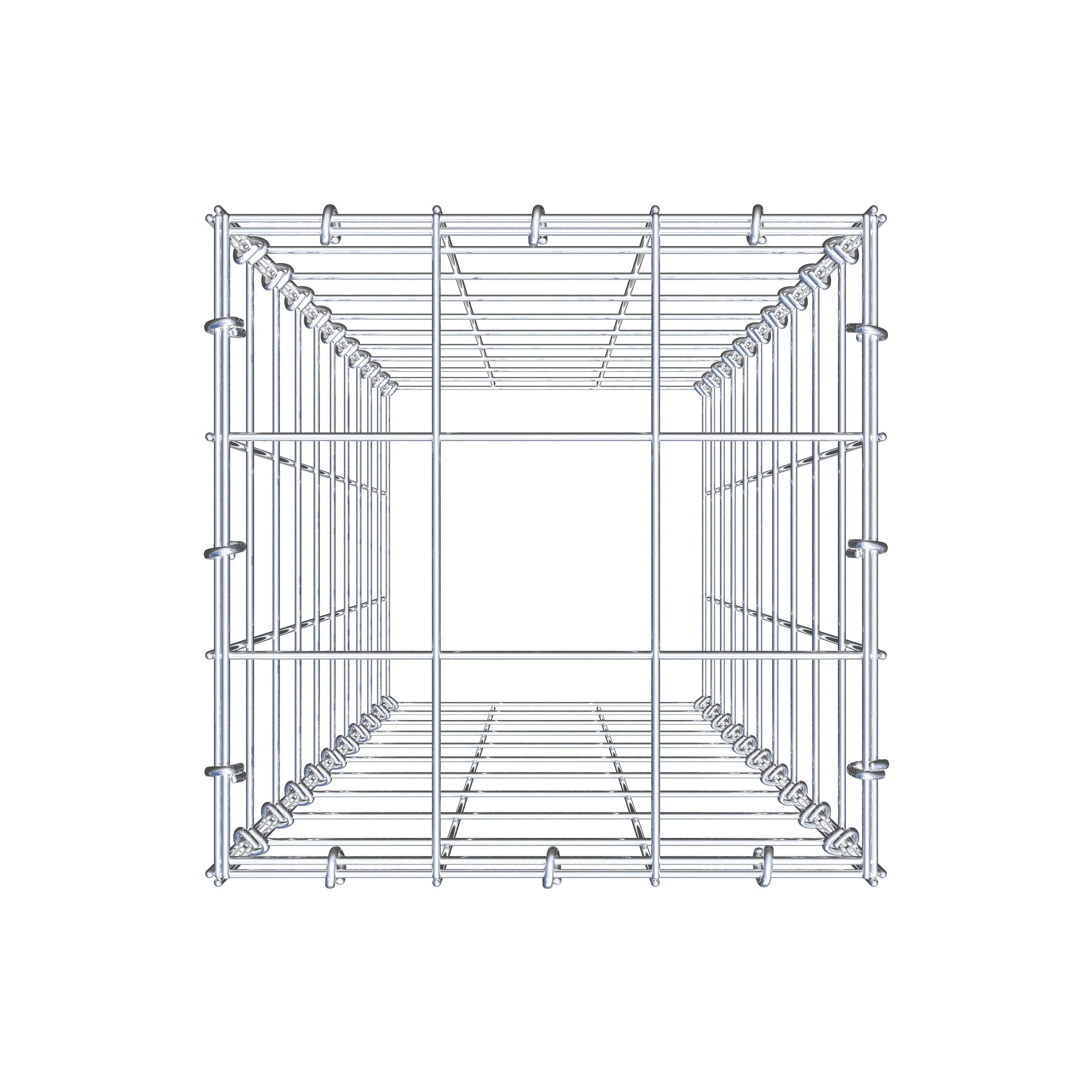 Mounted gabion type 3 100 cm x 30 cm x 30 cm (L x H x D), mesh size 10 cm x 10 cm, C-ring