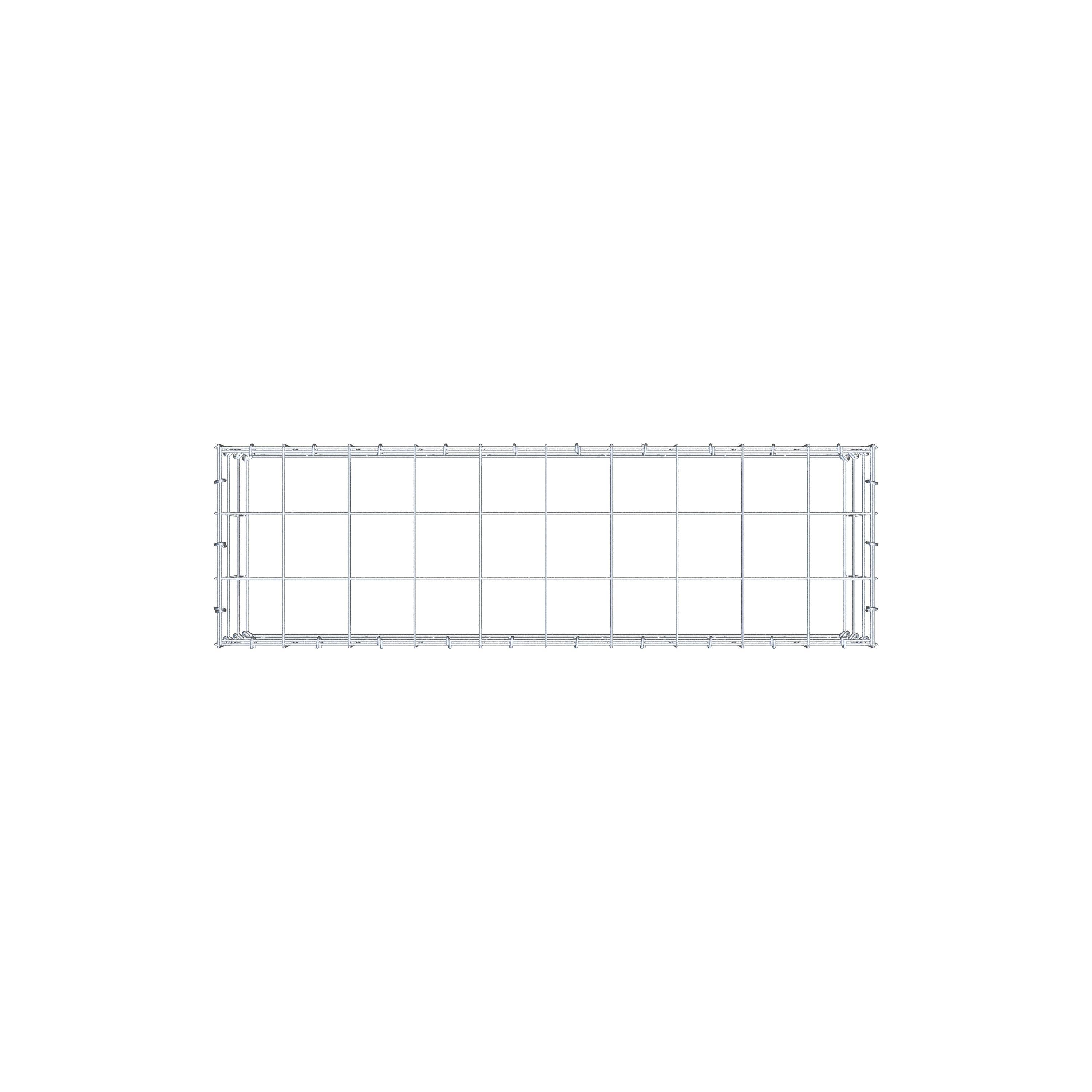 Gabião Tipo 3 100 cm x 30 cm x 30 cm (C x A x P), malhagem 10 cm x 10 cm, anel C