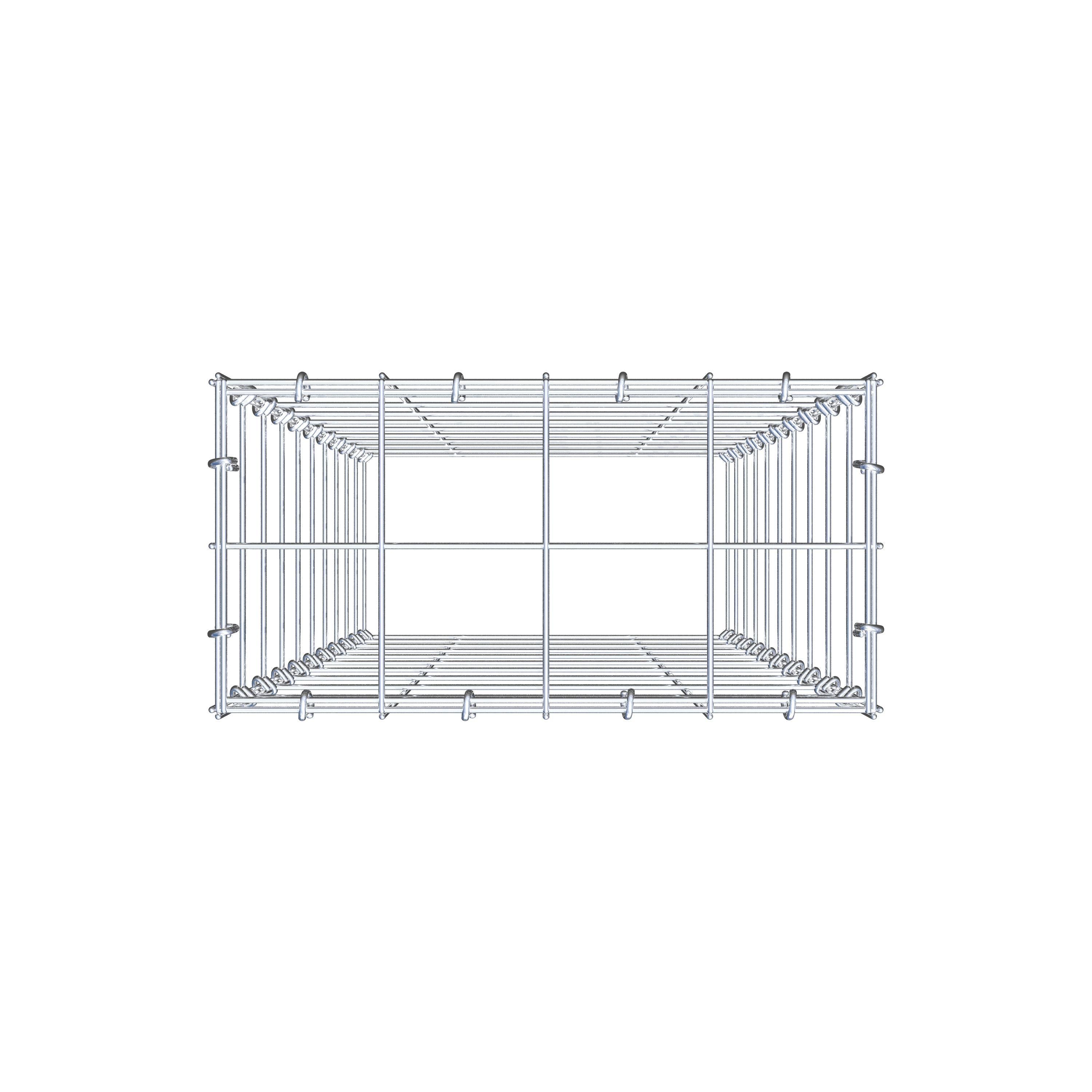 Anbaugabione Typ 3 100 cm x 40 cm x 20 cm (L x H x T), Maschenweite 10 cm x 10 cm, C-Ring