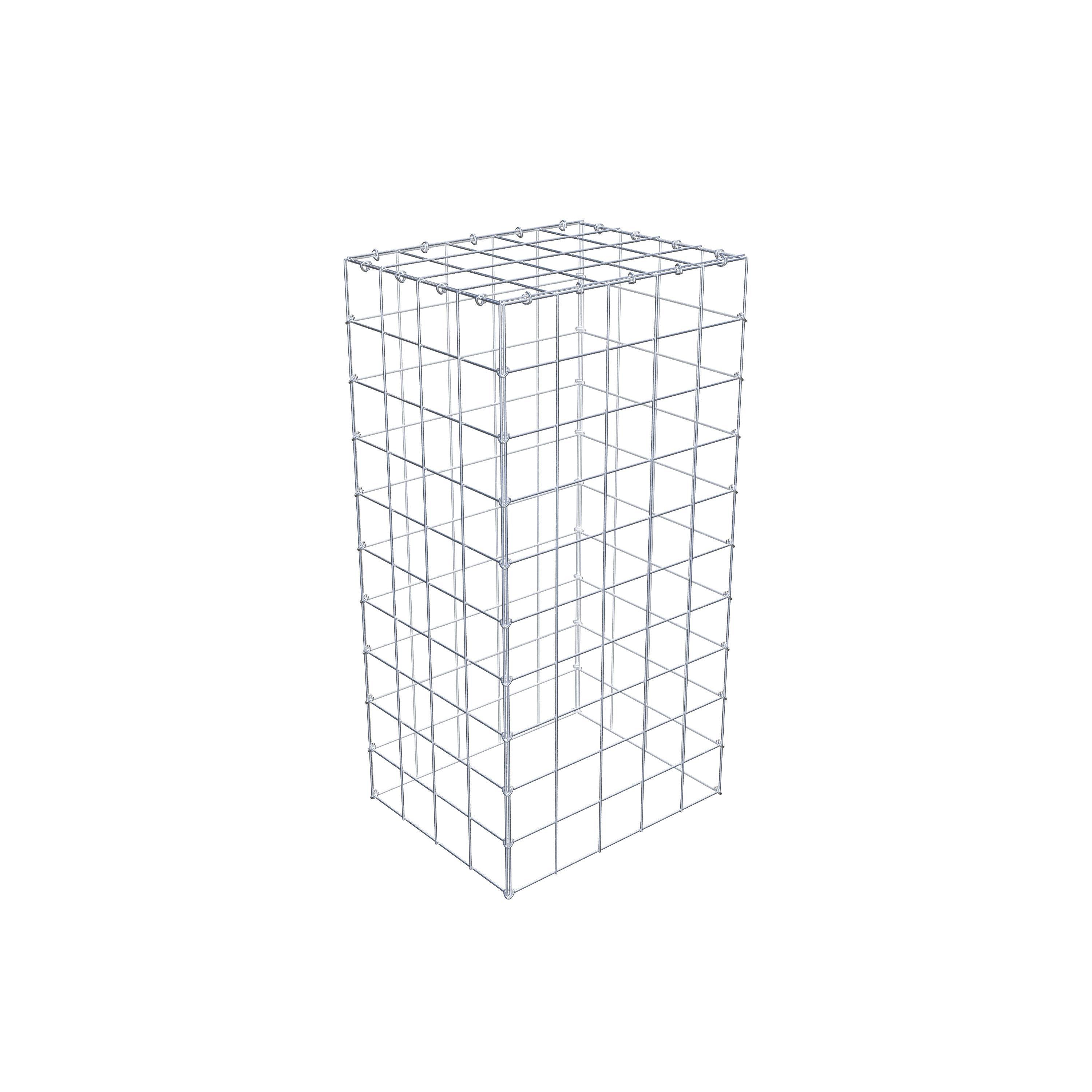 Monteret gabion type 3 100 cm x 40 cm x 50 cm (L x H x D), maskestørrelse 10 cm x 10 cm, C-ring