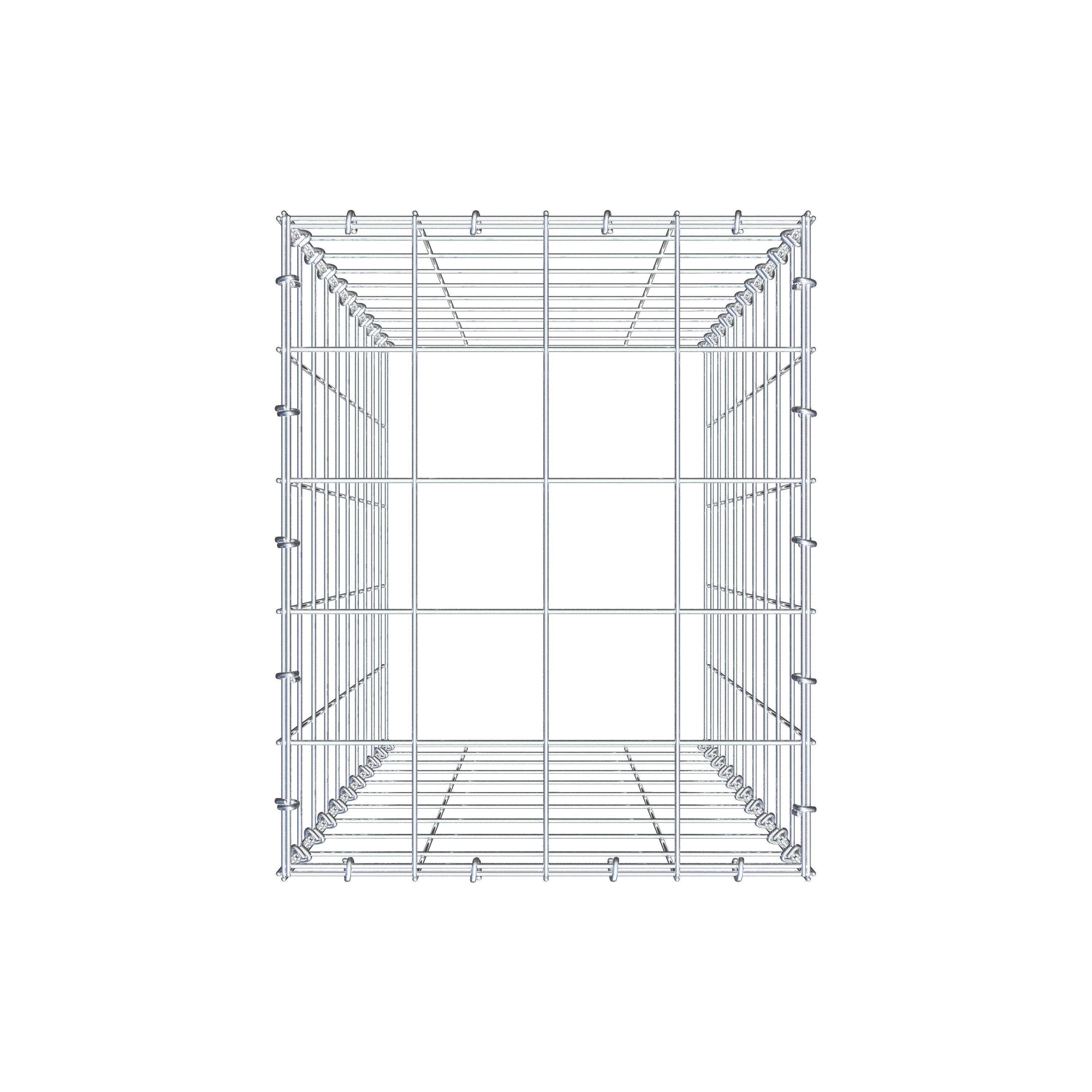 Anbaugabione Typ 3 100 cm x 40 cm x 50 cm (L x H x T), Maschenweite 10 cm x 10 cm, C-Ring