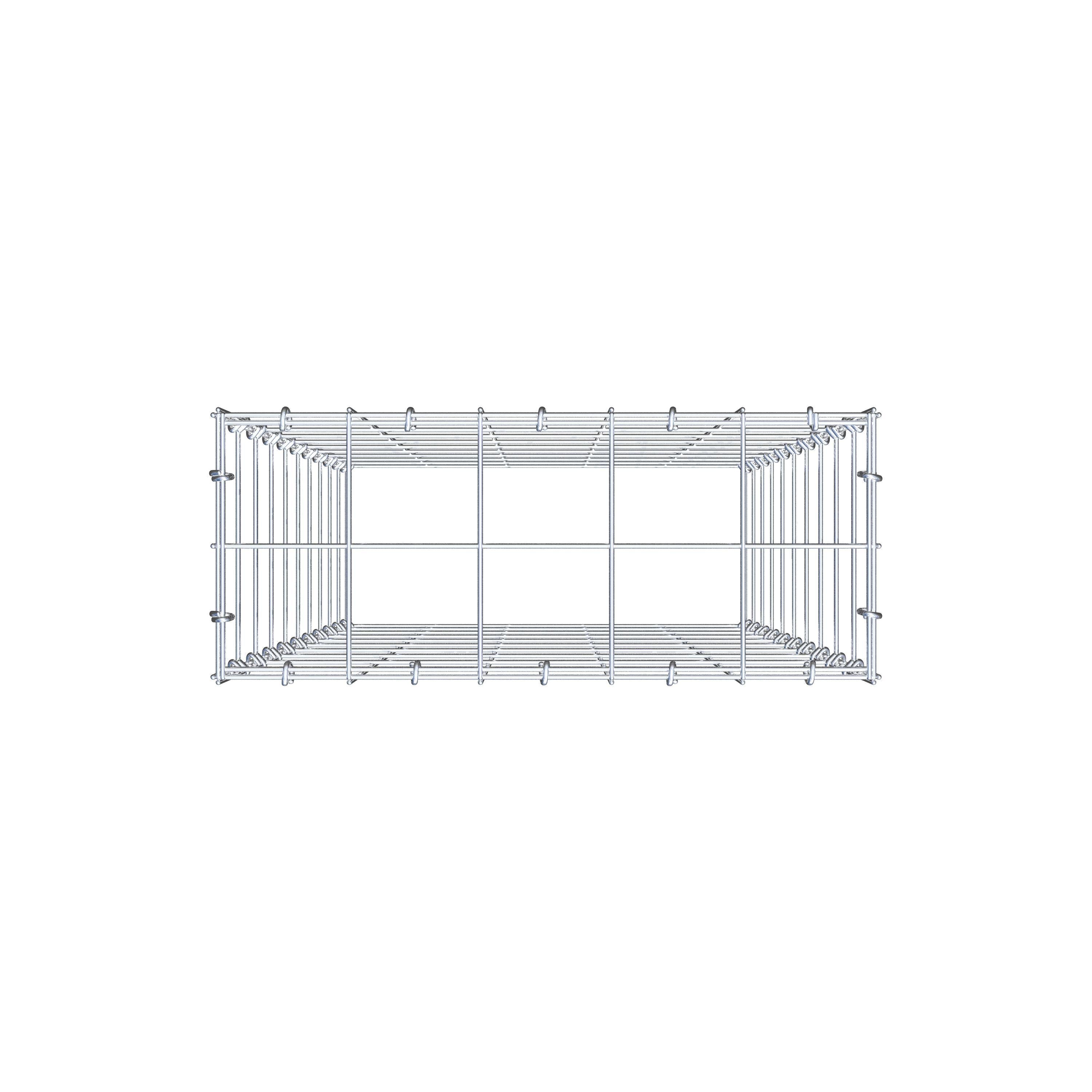 Anbaugabione Typ 3 100 cm x 50 cm x 20 cm (L x H x T), Maschenweite 10 cm x 10 cm, C-Ring