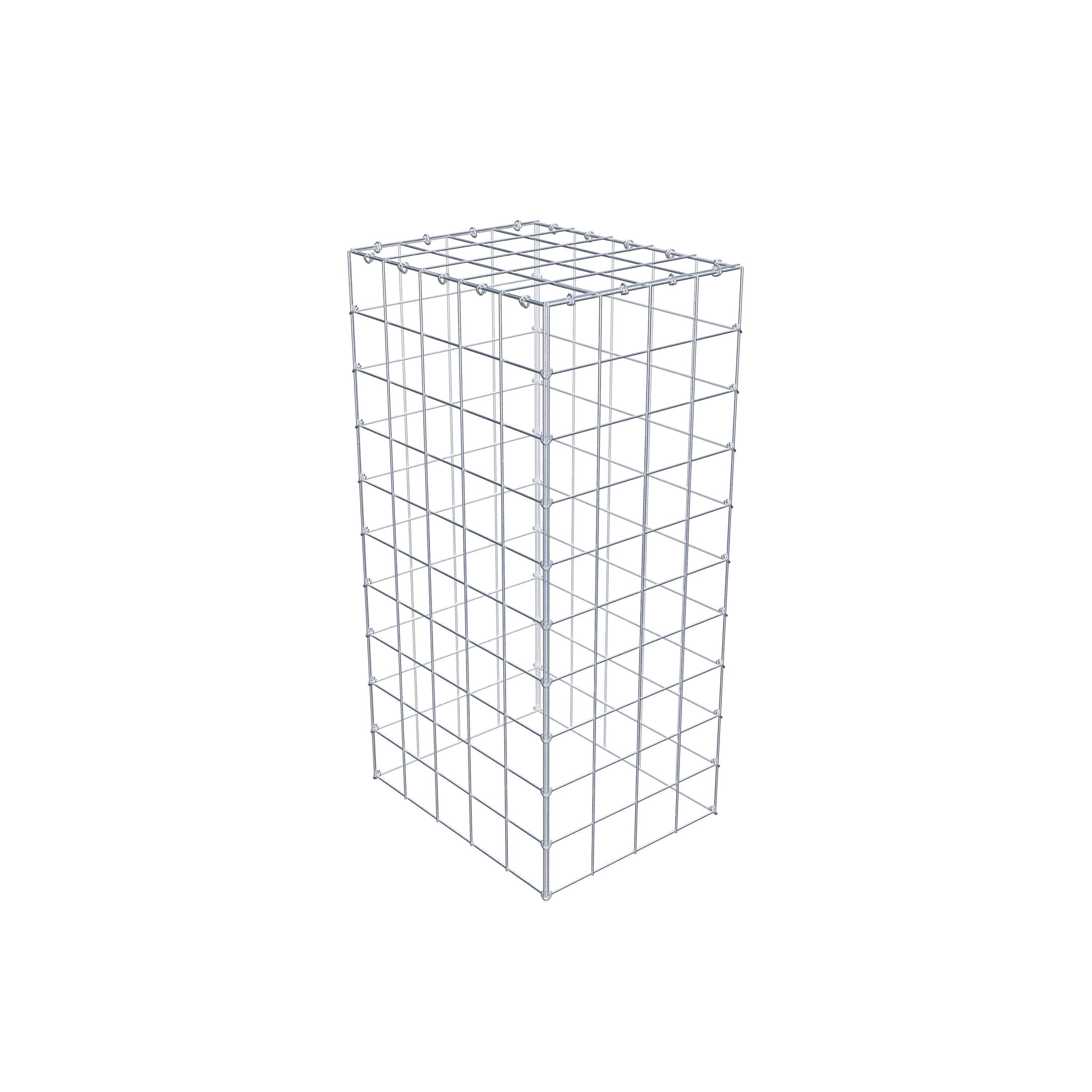 Mounted gabion type 3 100 cm x 50 cm x 40 cm (L x H x D), mesh size 10 cm x 10 cm, C-ring