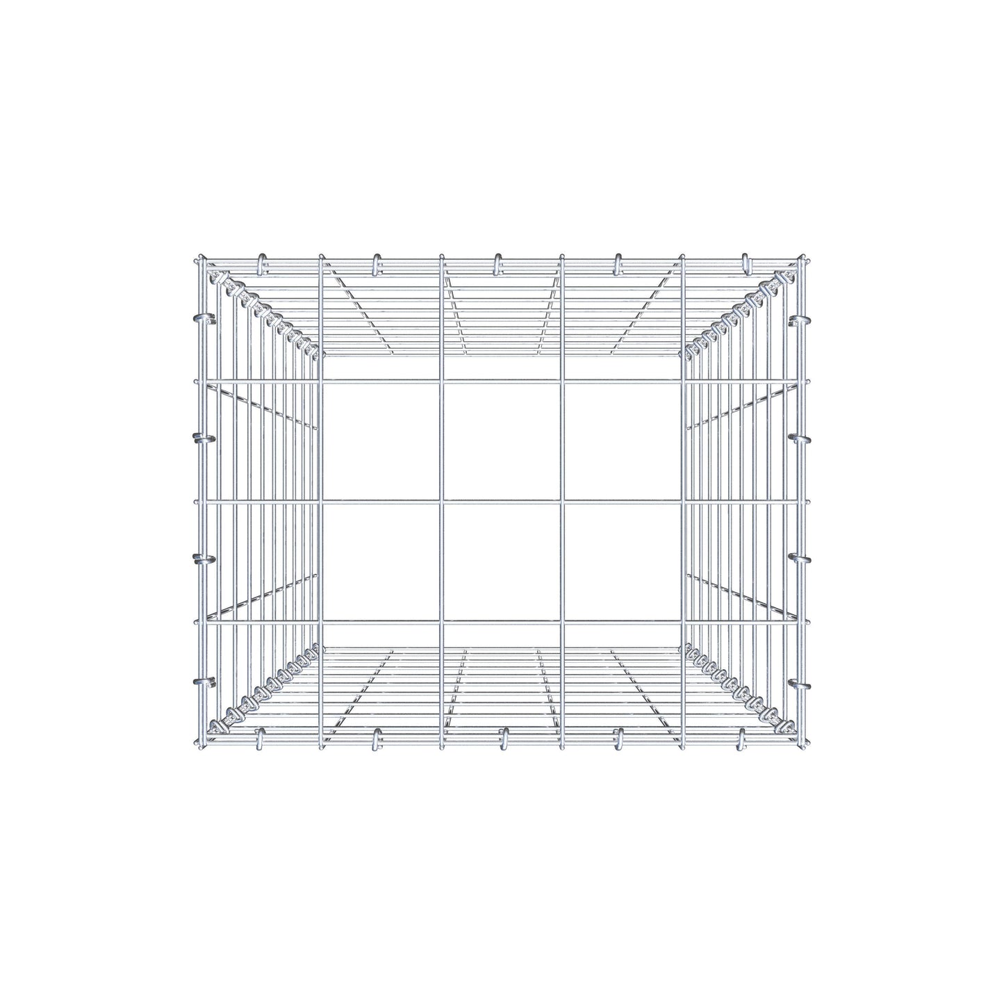 Anbaugabione Typ 3 100 cm x 50 cm x 40 cm (L x H x T), Maschenweite 10 cm x 10 cm, C-Ring