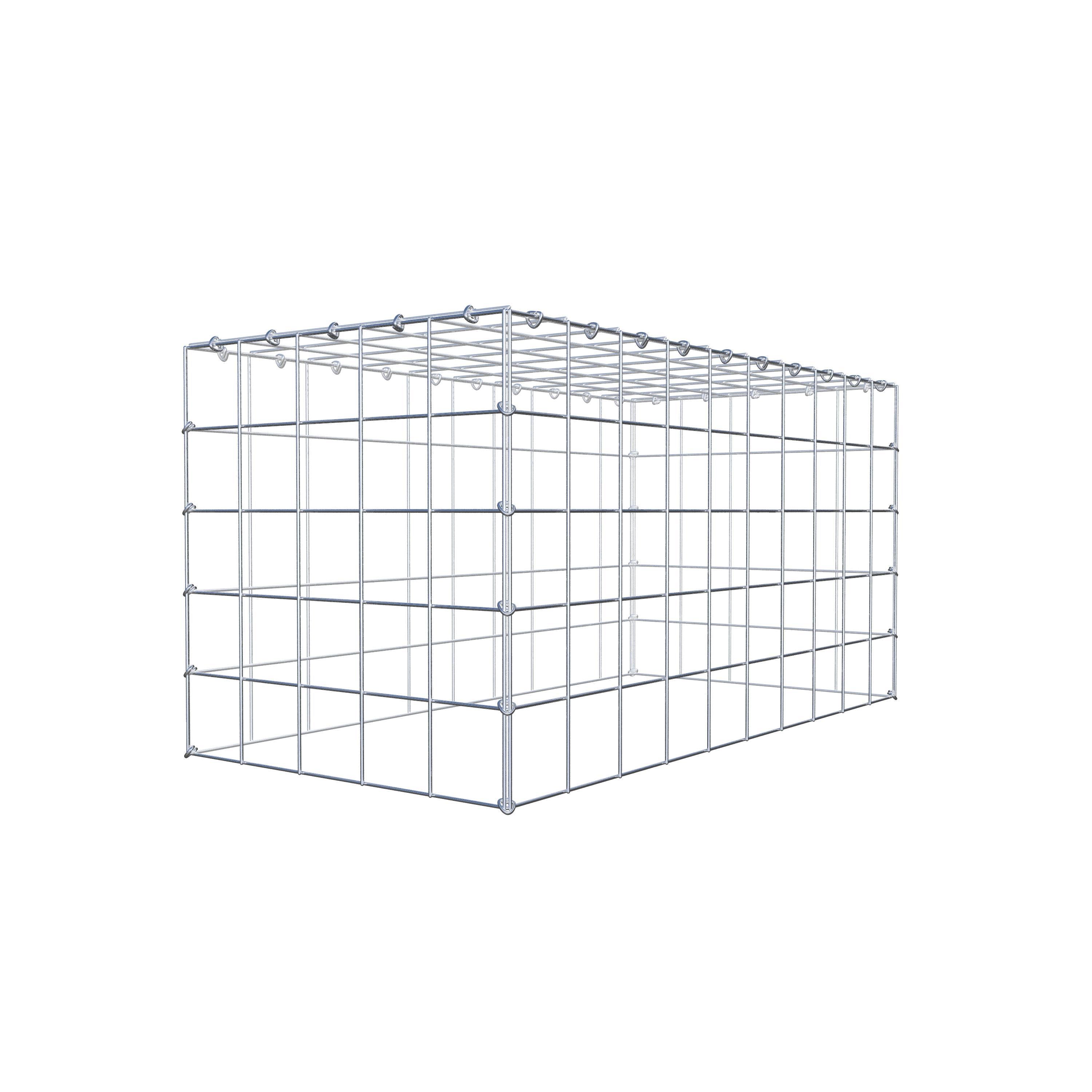 Typ 3 påbyggnadsgabion 100 cm x 50 cm x 50 cm (L x H x D), maskstorlek 10 cm x 10 cm, C-ring