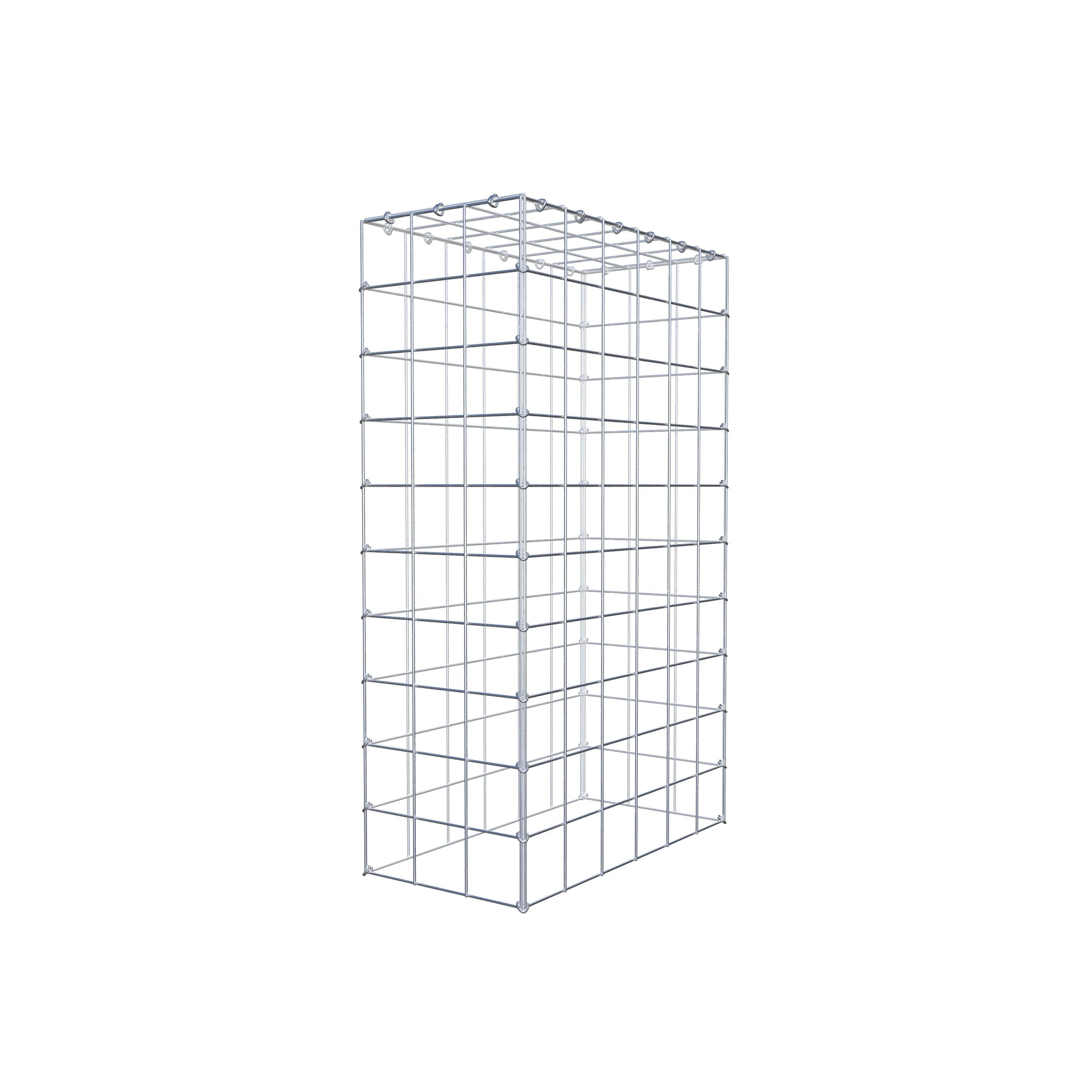 Mounted gabion type 3 100 cm x 60 cm x 30 cm (L x H x D), mesh size 10 cm x 10 cm, C-ring