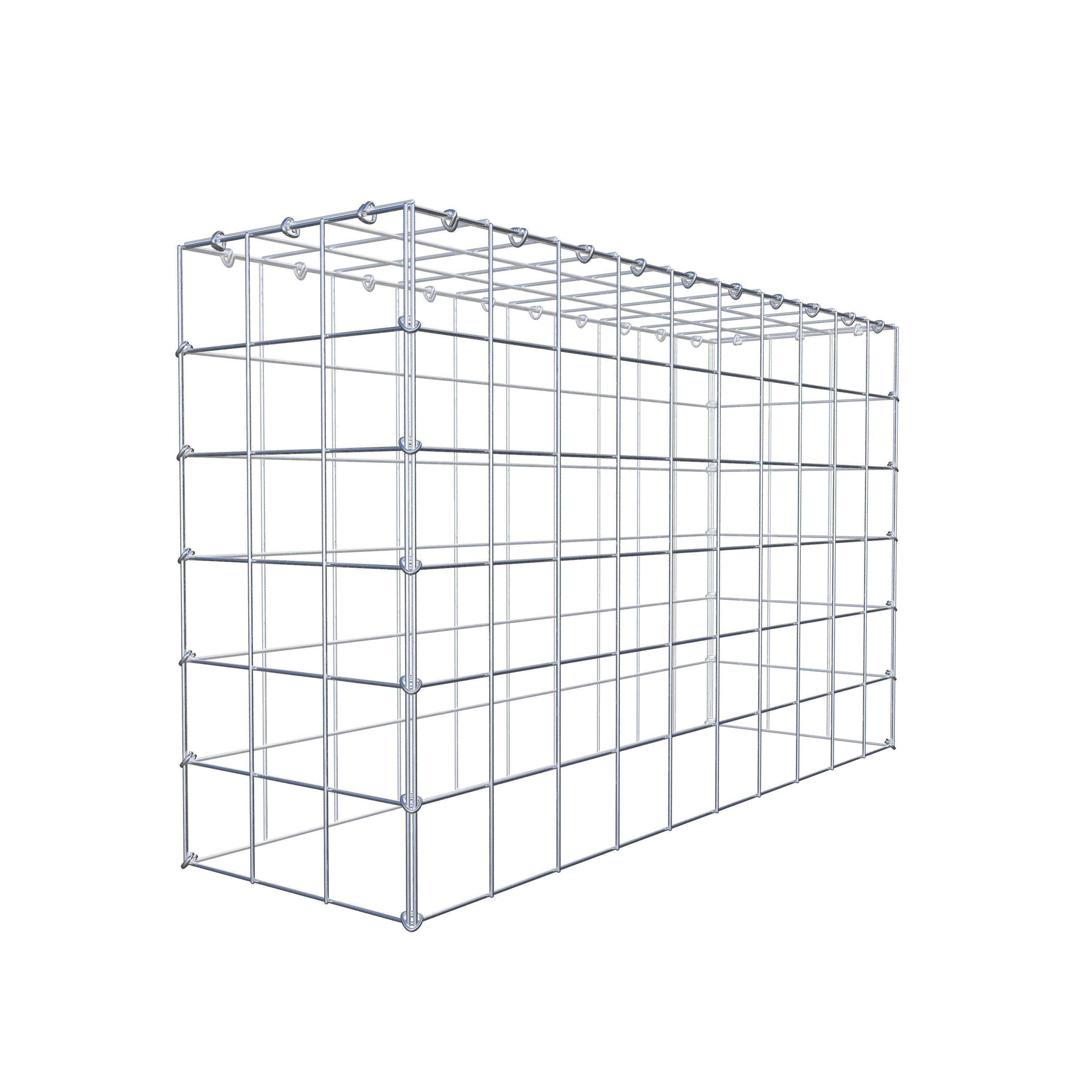 Mounted gabion type 3 100 cm x 60 cm x 30 cm (L x H x D), mesh size 10 cm x 10 cm, C-ring