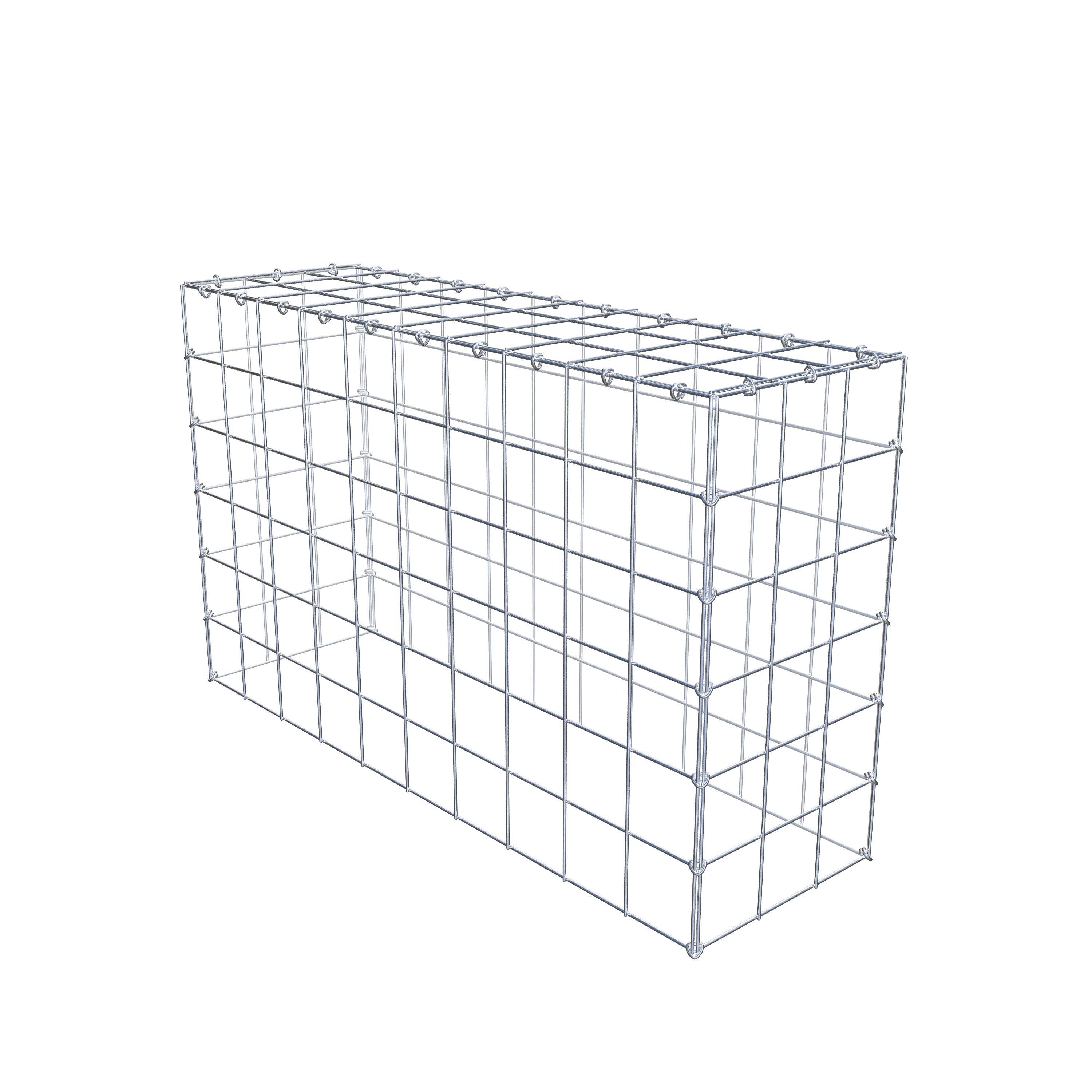 Monteret gabion type 3 100 cm x 60 cm x 30 cm (L x H x D), maskestørrelse 10 cm x 10 cm, C-ring