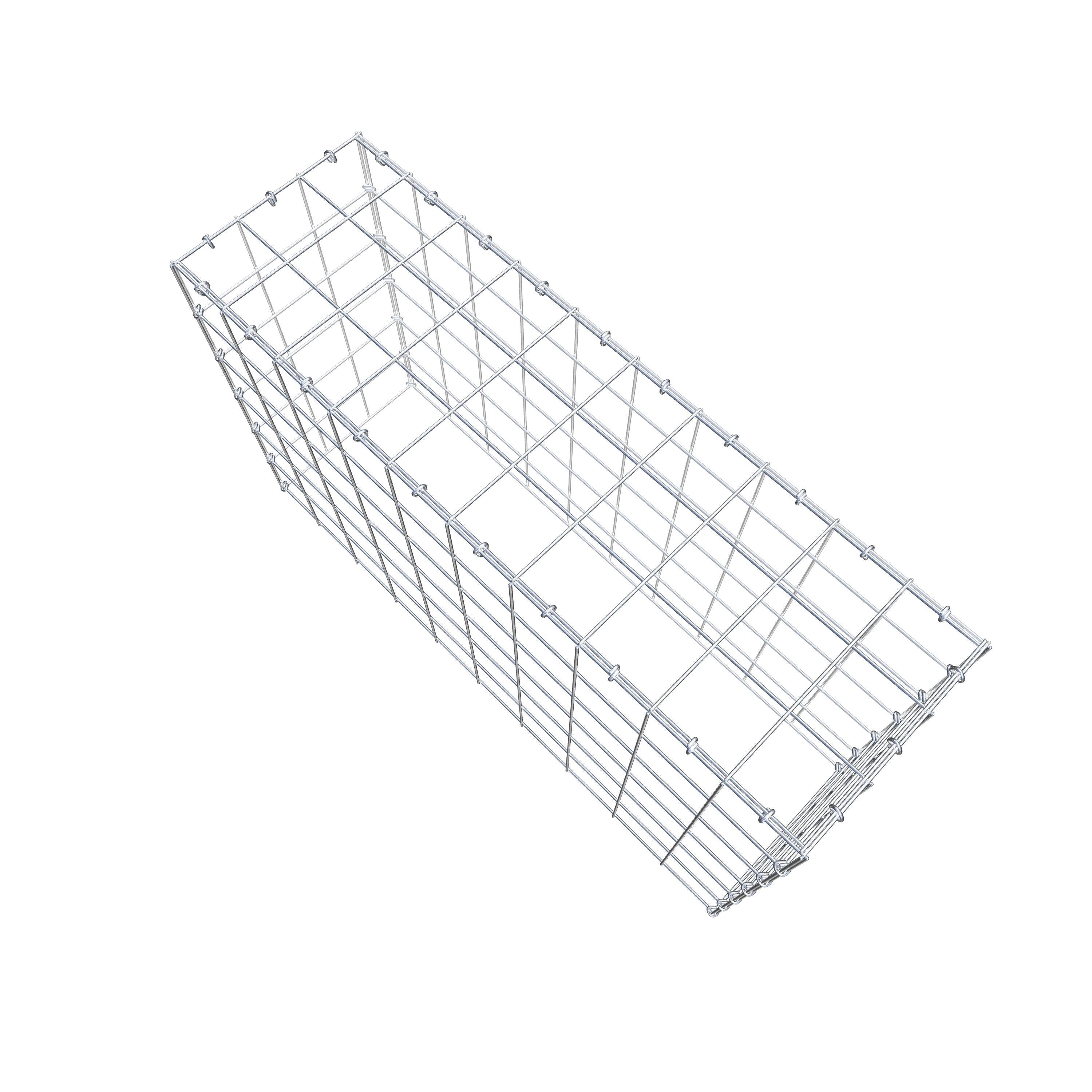 Monteret gabion type 3 100 cm x 60 cm x 30 cm (L x H x D), maskestørrelse 10 cm x 10 cm, C-ring