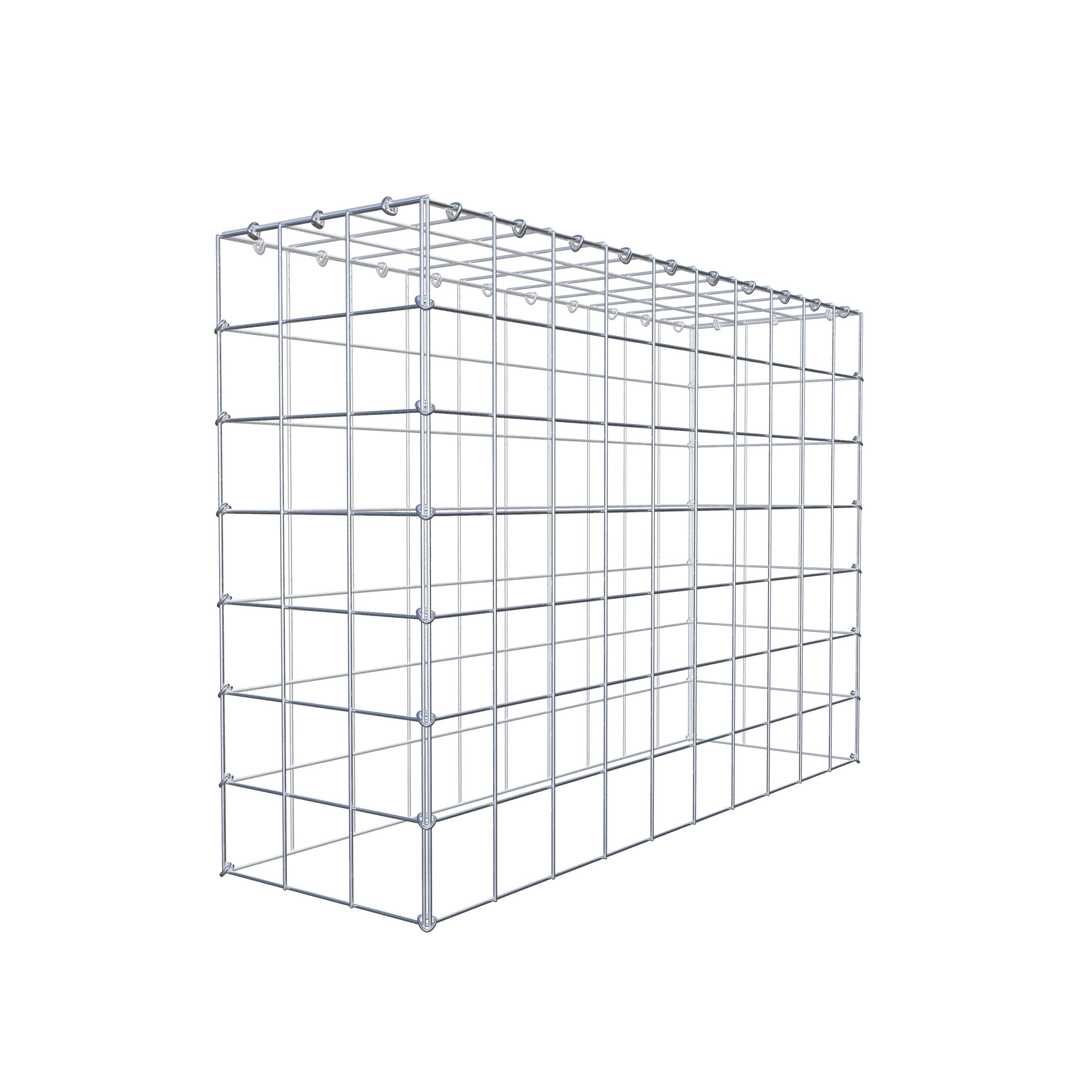 Mounted gabion type 3 100 cm x 70 cm x 30 cm (L x H x D), mesh size 10 cm x 10 cm, C-ring