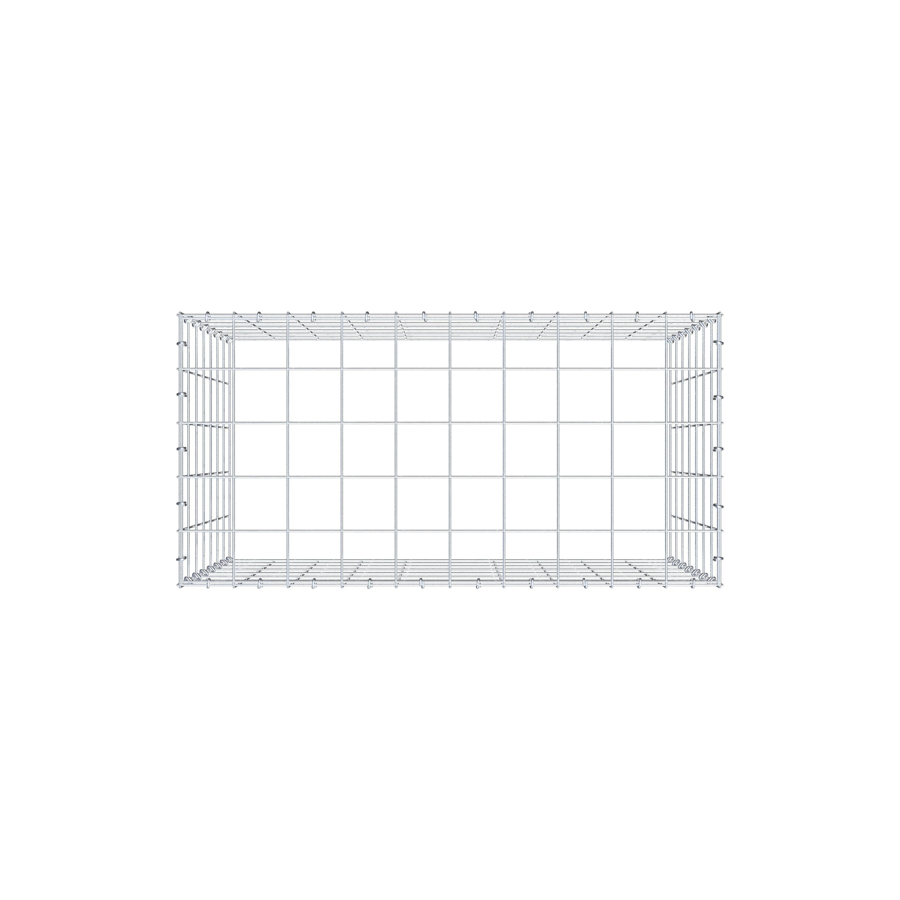 Anbaugabione Typ 3 100 cm x 70 cm x 50 cm (L x H x T), Maschenweite 10 cm x 10 cm, C-Ring