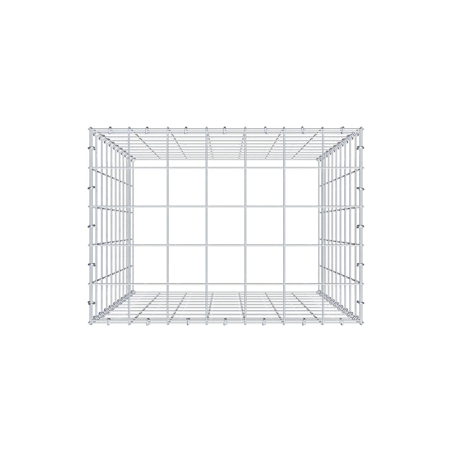 Gabbione aggiuntivo di tipo 3 100 cm x 70 cm x 50 cm (L x H x P), maglia 10 cm x 10 cm, anello a C