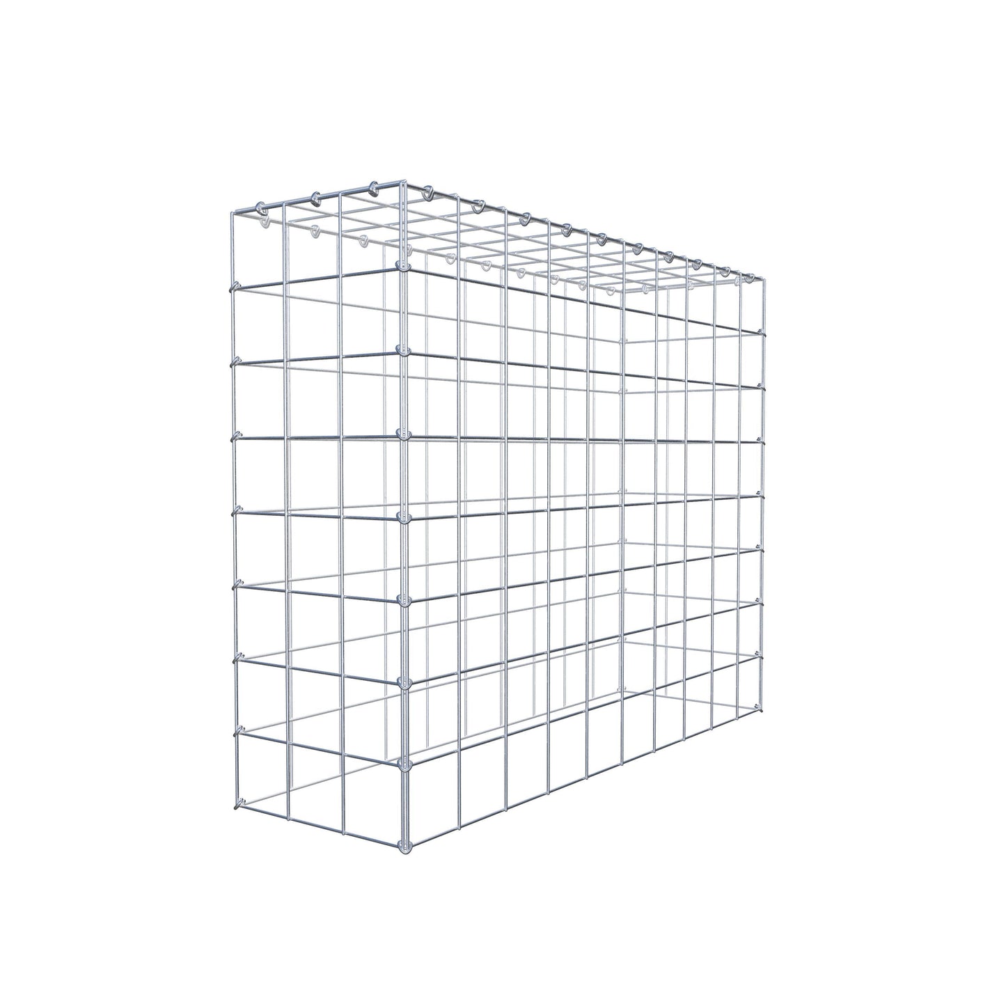 Monteret gabion type 3 100 cm x 80 cm x 30 cm (L x H x D), maskestørrelse 10 cm x 10 cm, C-ring