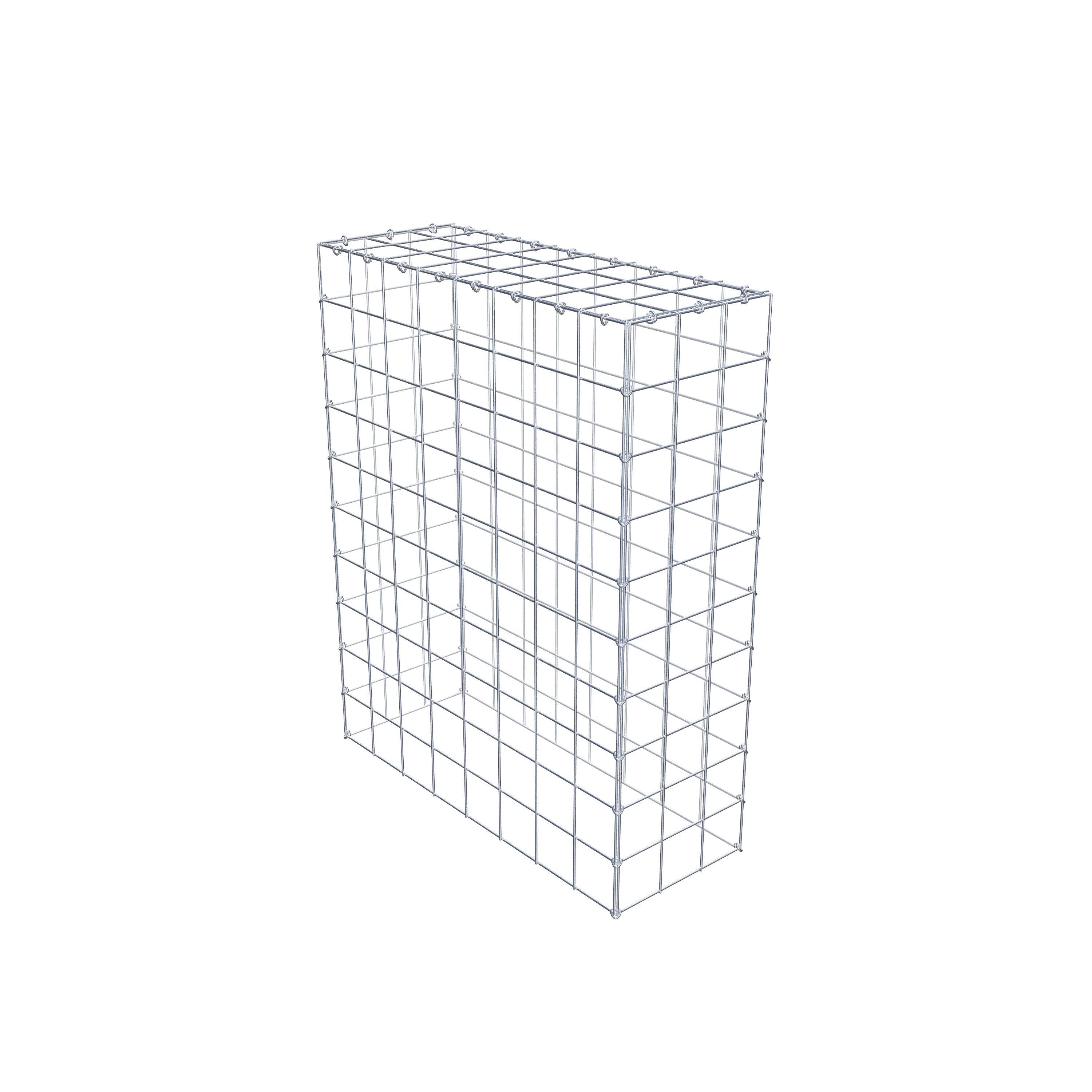 Monteret gabion type 3 100 cm x 80 cm x 30 cm (L x H x D), maskestørrelse 10 cm x 10 cm, C-ring