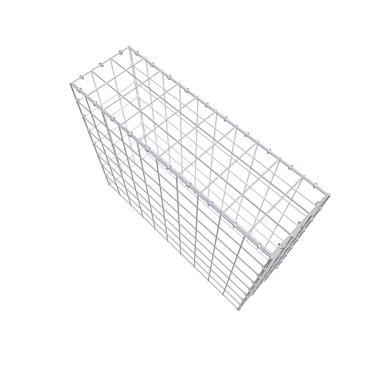 Monteret gabion type 3 100 cm x 80 cm x 30 cm (L x H x D), maskestørrelse 10 cm x 10 cm, C-ring