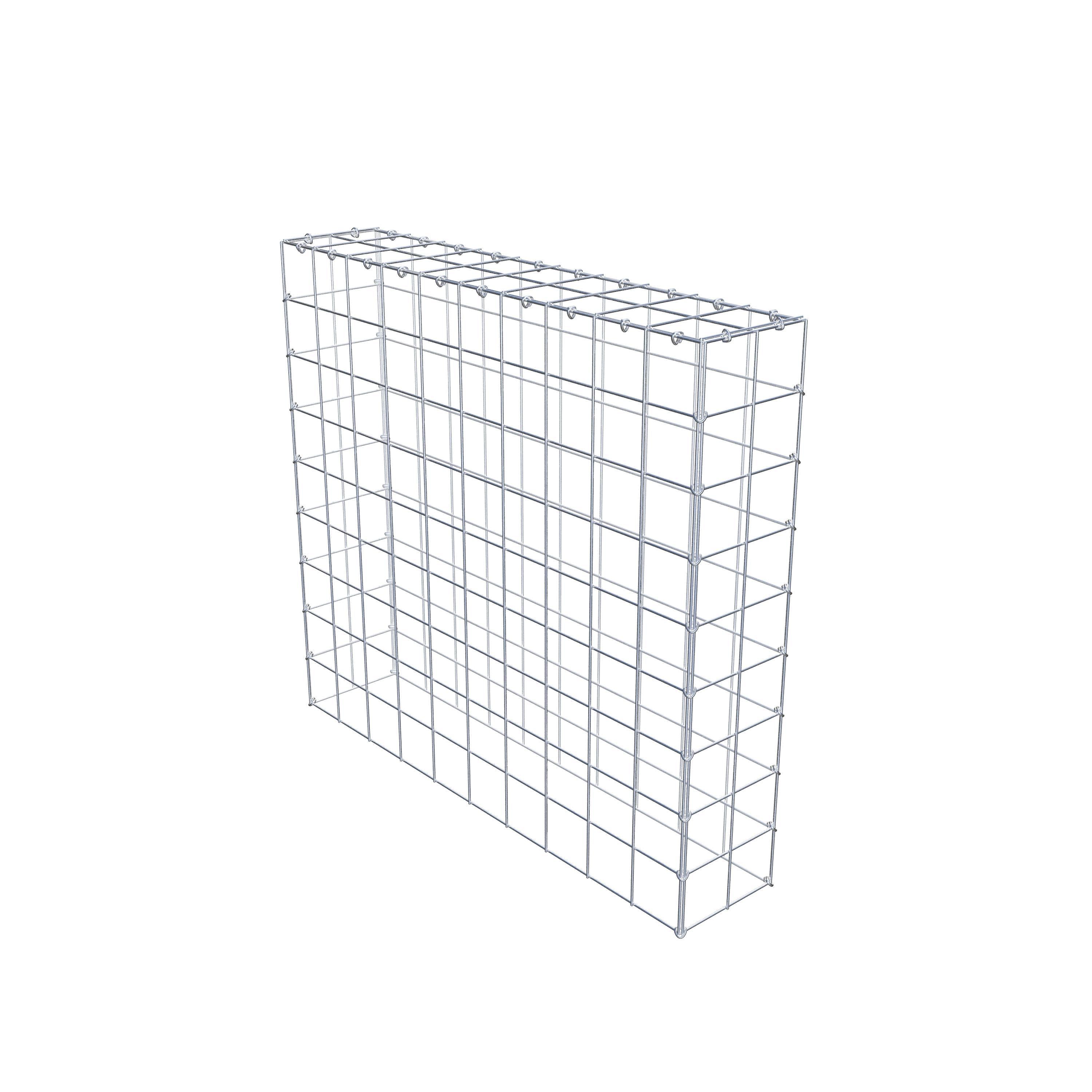 Monteret gabion type 3 100 cm x 90 cm x 20 cm (L x H x D), maskestørrelse 10 cm x 10 cm, C-ring