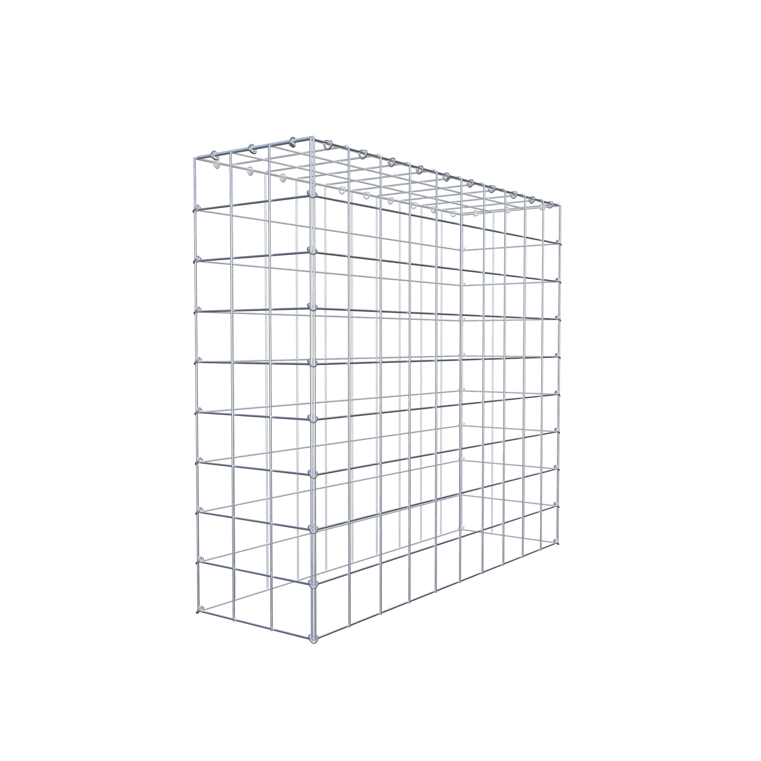 Monteret gabion type 3 100 cm x 90 cm x 30 cm (L x H x D), maskestørrelse 10 cm x 10 cm, C-ring