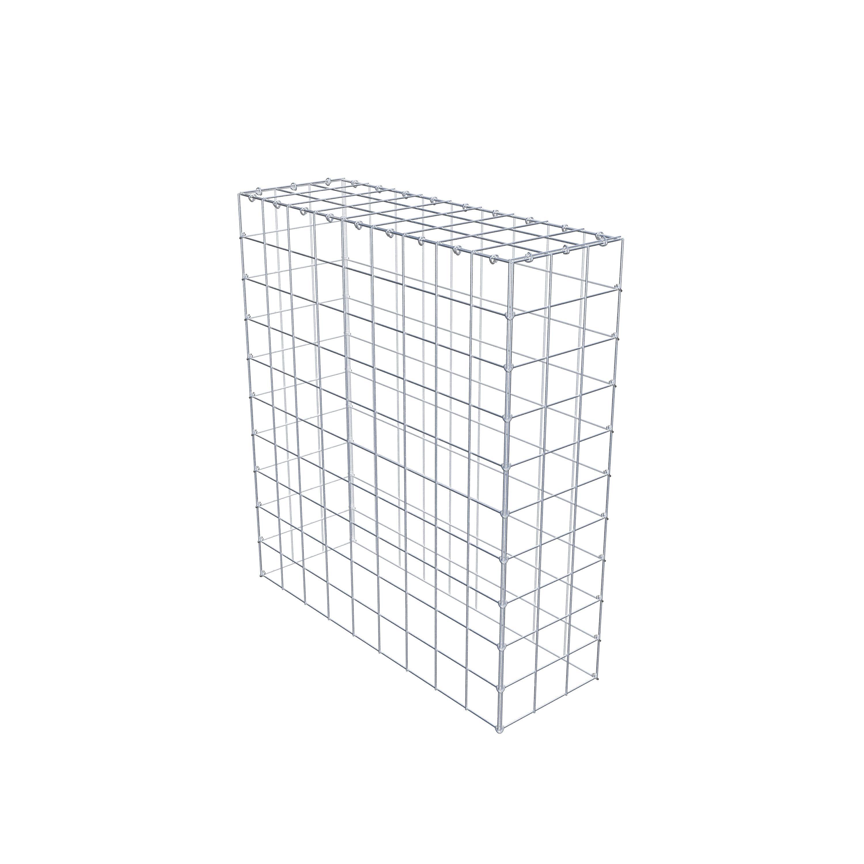 Monteret gabion type 3 100 cm x 90 cm x 30 cm (L x H x D), maskestørrelse 10 cm x 10 cm, C-ring