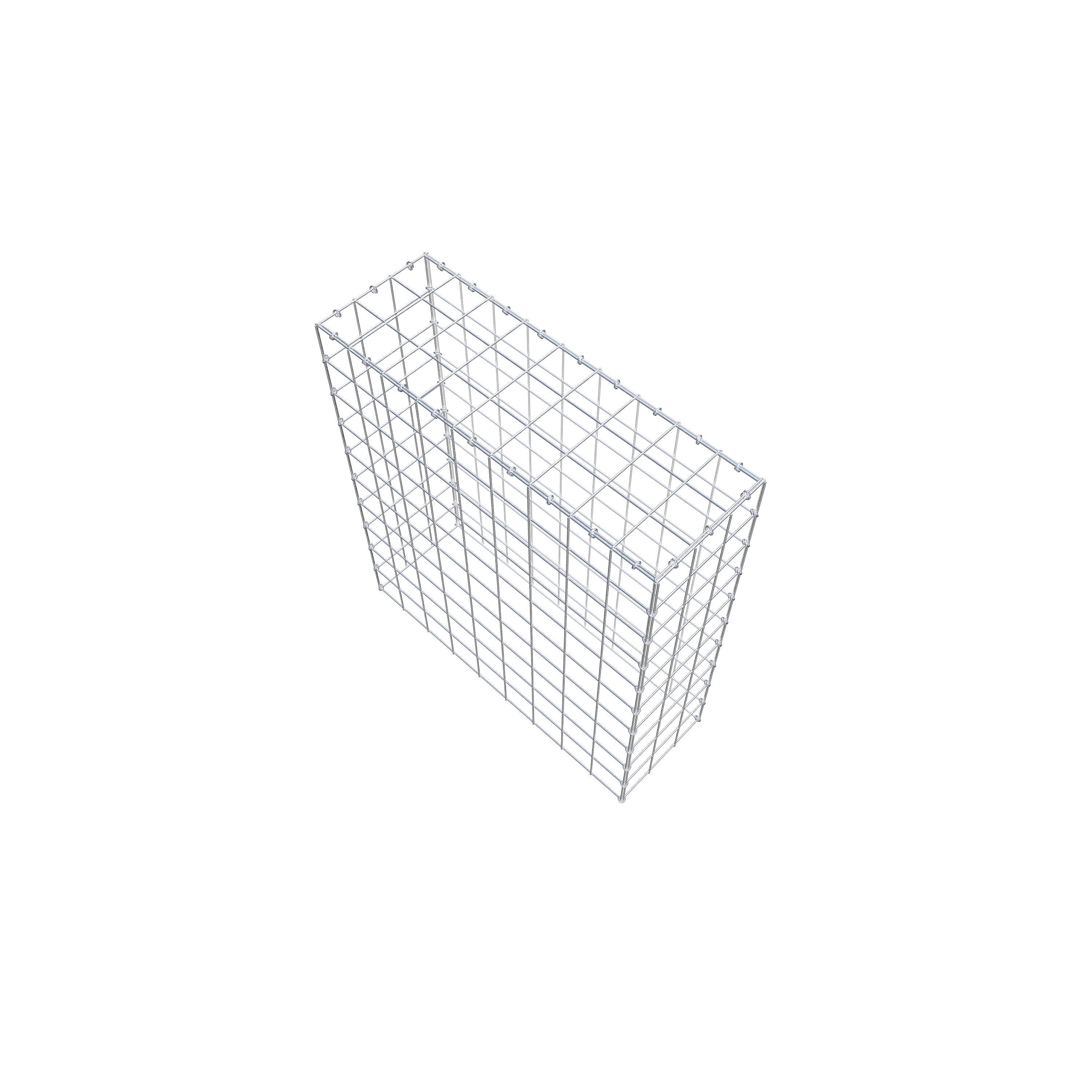 Monteret gabion type 3 100 cm x 90 cm x 30 cm (L x H x D), maskestørrelse 10 cm x 10 cm, C-ring