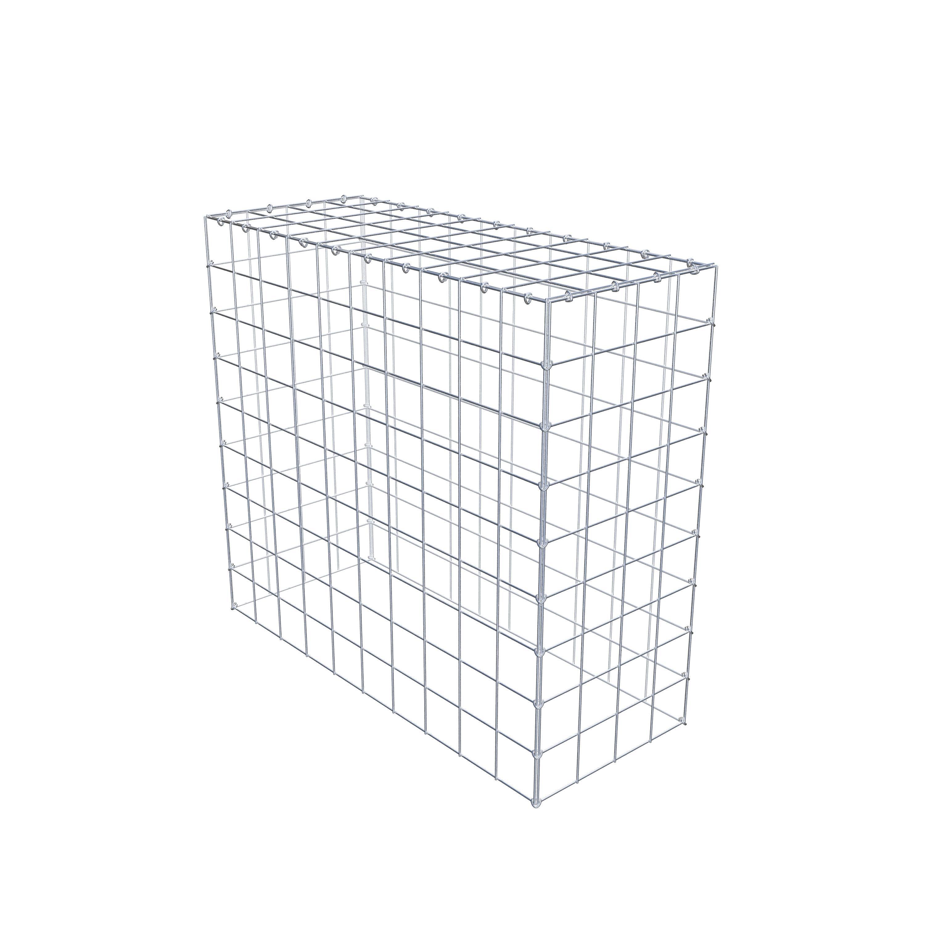 Monteret gabion type 3 100 cm x 90 cm x 40 cm (L x H x D), maskestørrelse 10 cm x 10 cm, C-ring