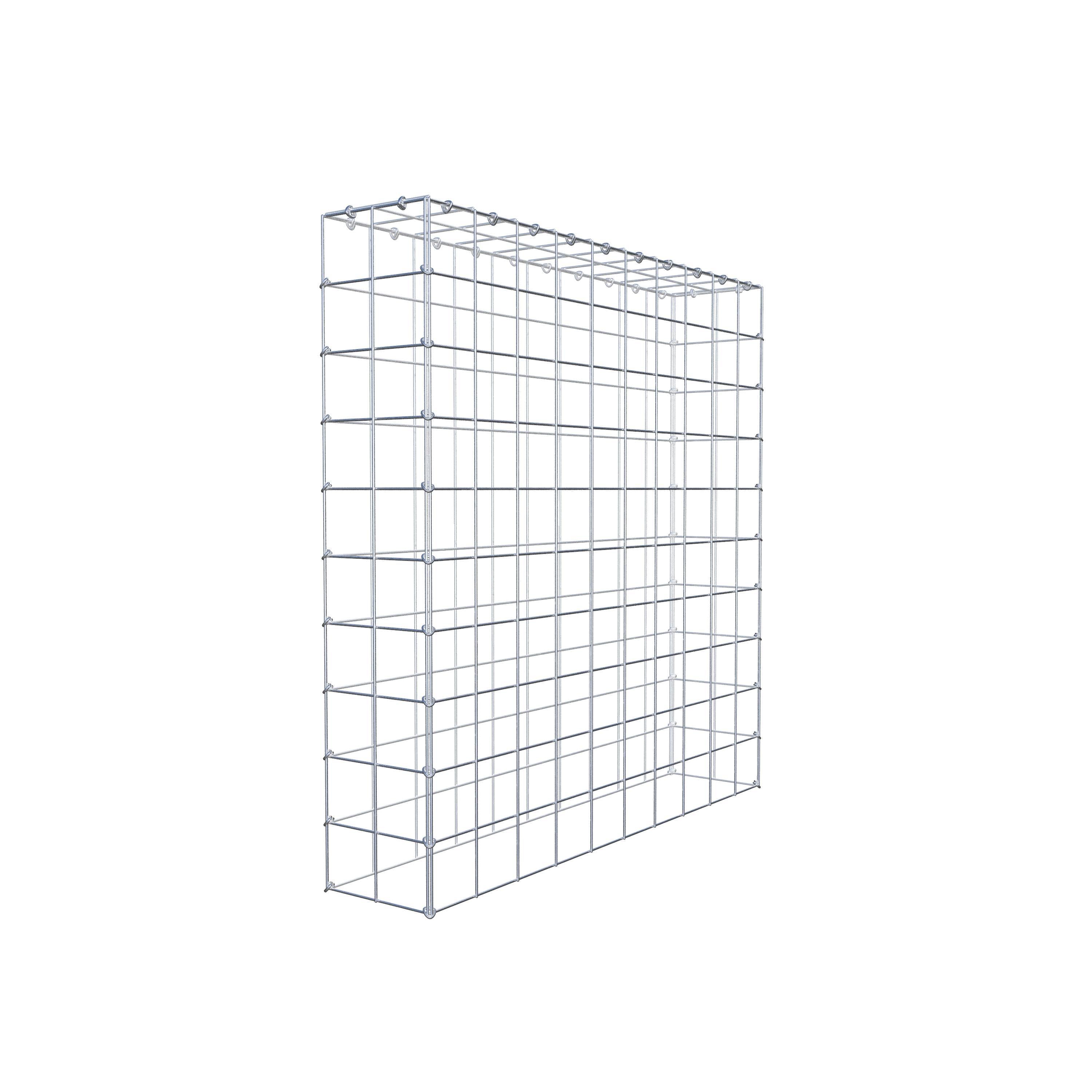 Mounted gabion type 3 100 cm x 100 cm x 20 cm (L x H x D), mesh size 10 cm x 10 cm, C-ring