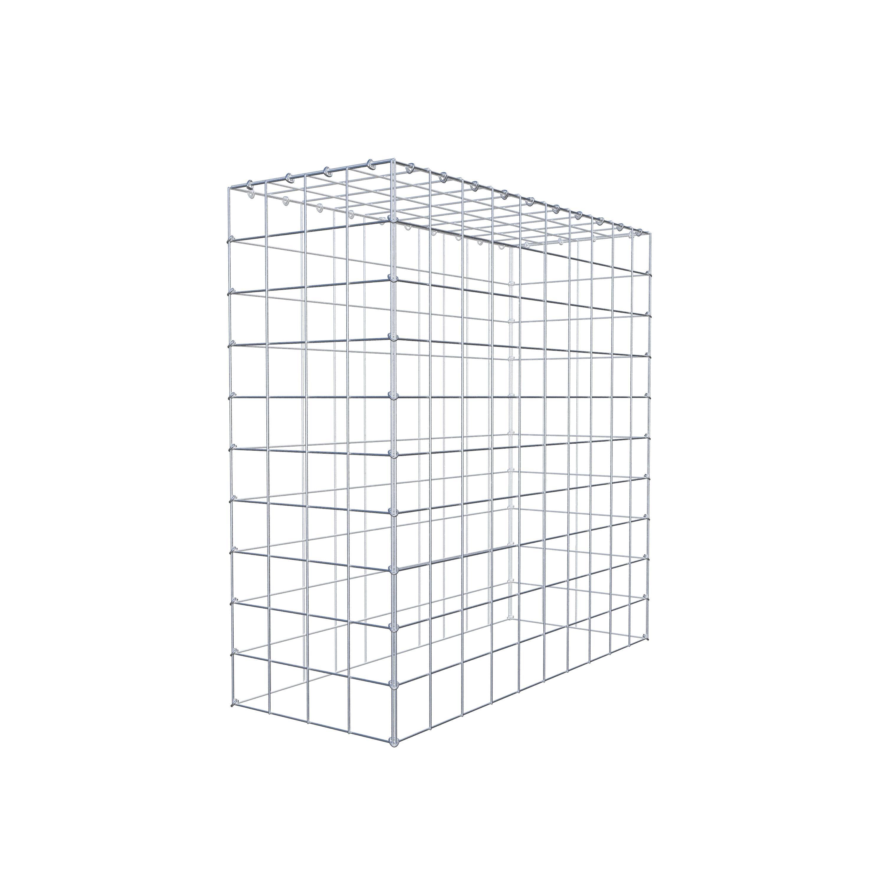 Monteret gabion type 3 100 cm x 100 cm x 40 cm (L x H x D), maskestørrelse 10 cm x 10 cm, C-ring