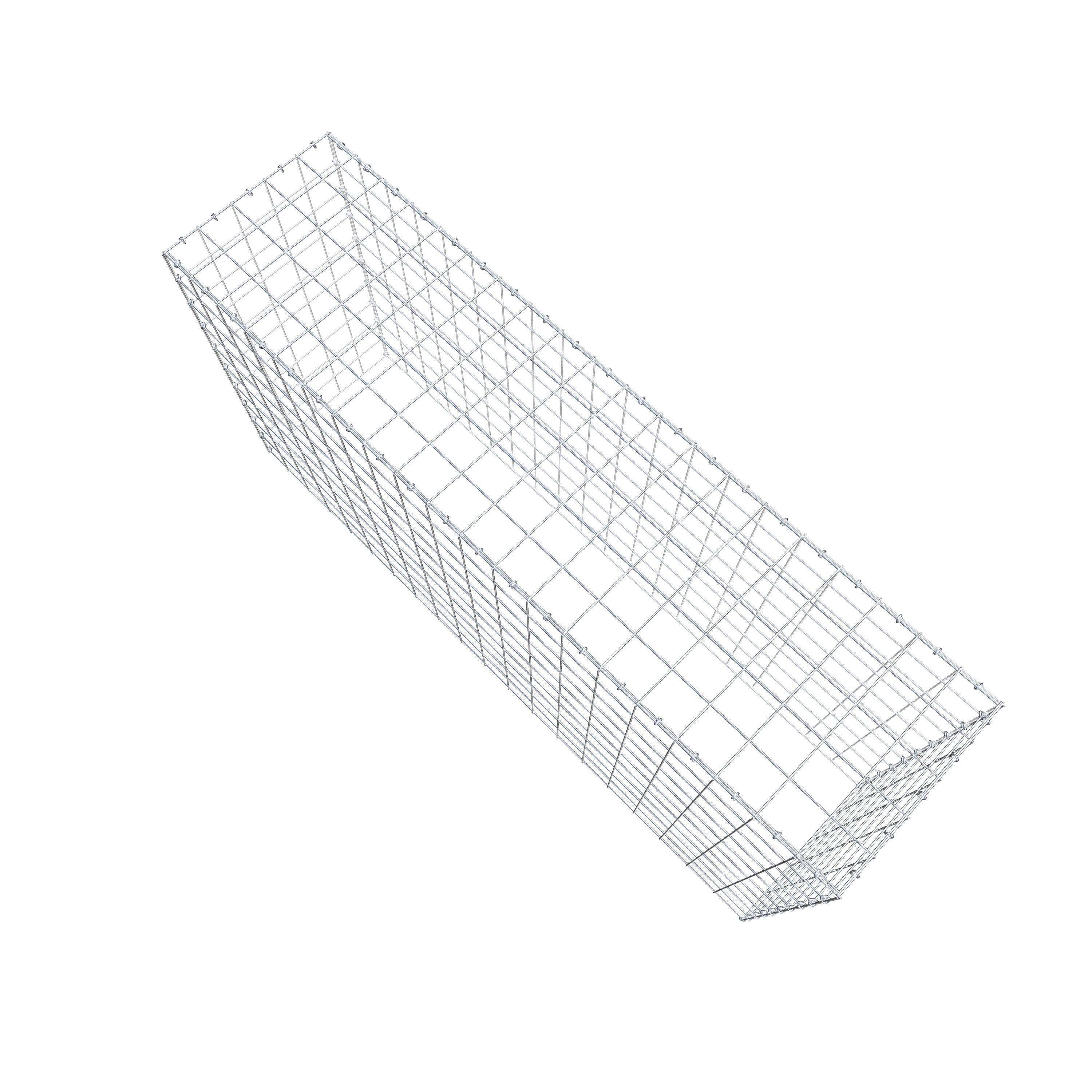 Mounted gabion type 3 200 cm x 100 cm x 50 cm (L x H x D), mesh size 10 cm x 10 cm, C-ring