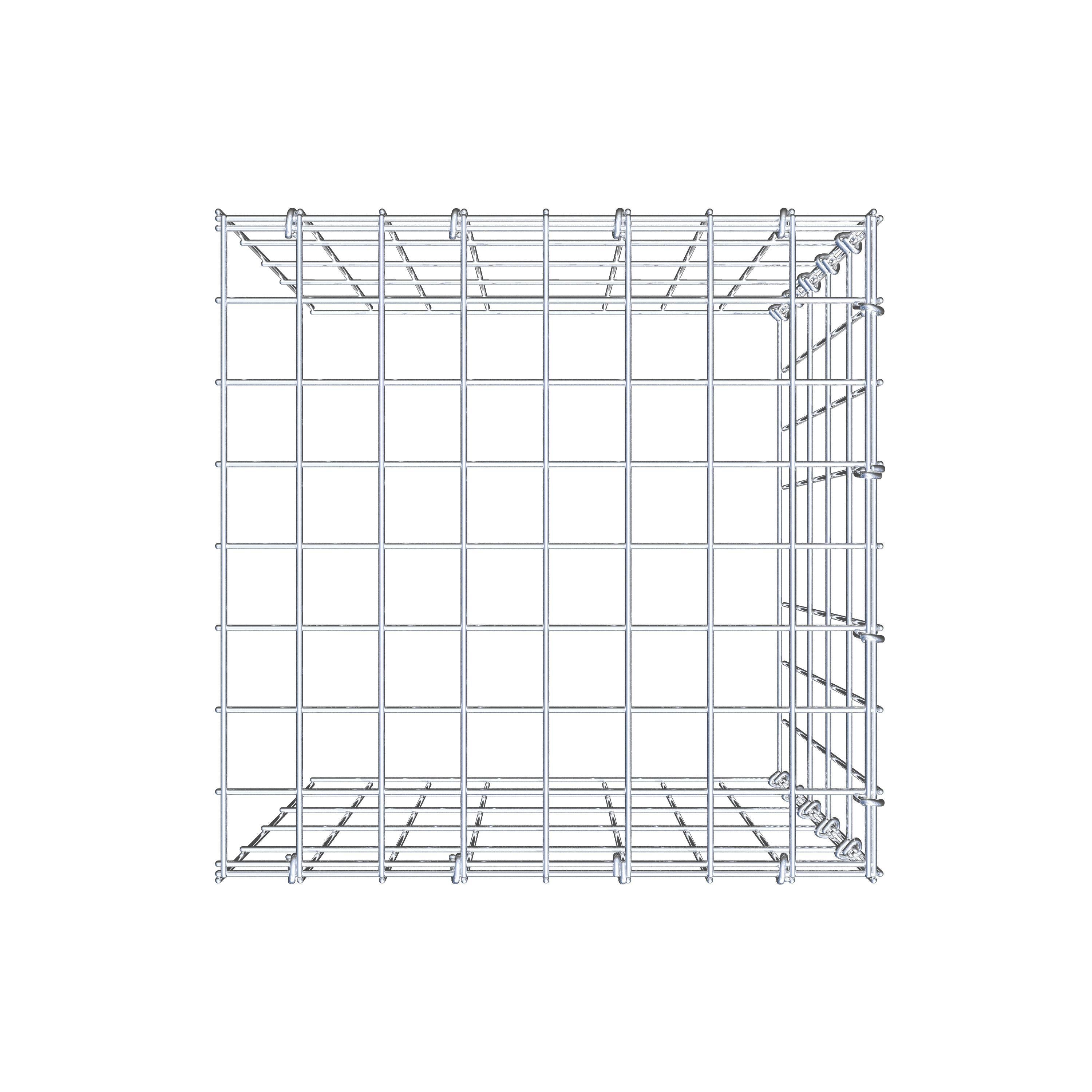 Monteret gabion type 4 50 cm x 40 cm x 40 cm (L x H x D), maskestørrelse 5 cm x 10 cm, C-ring