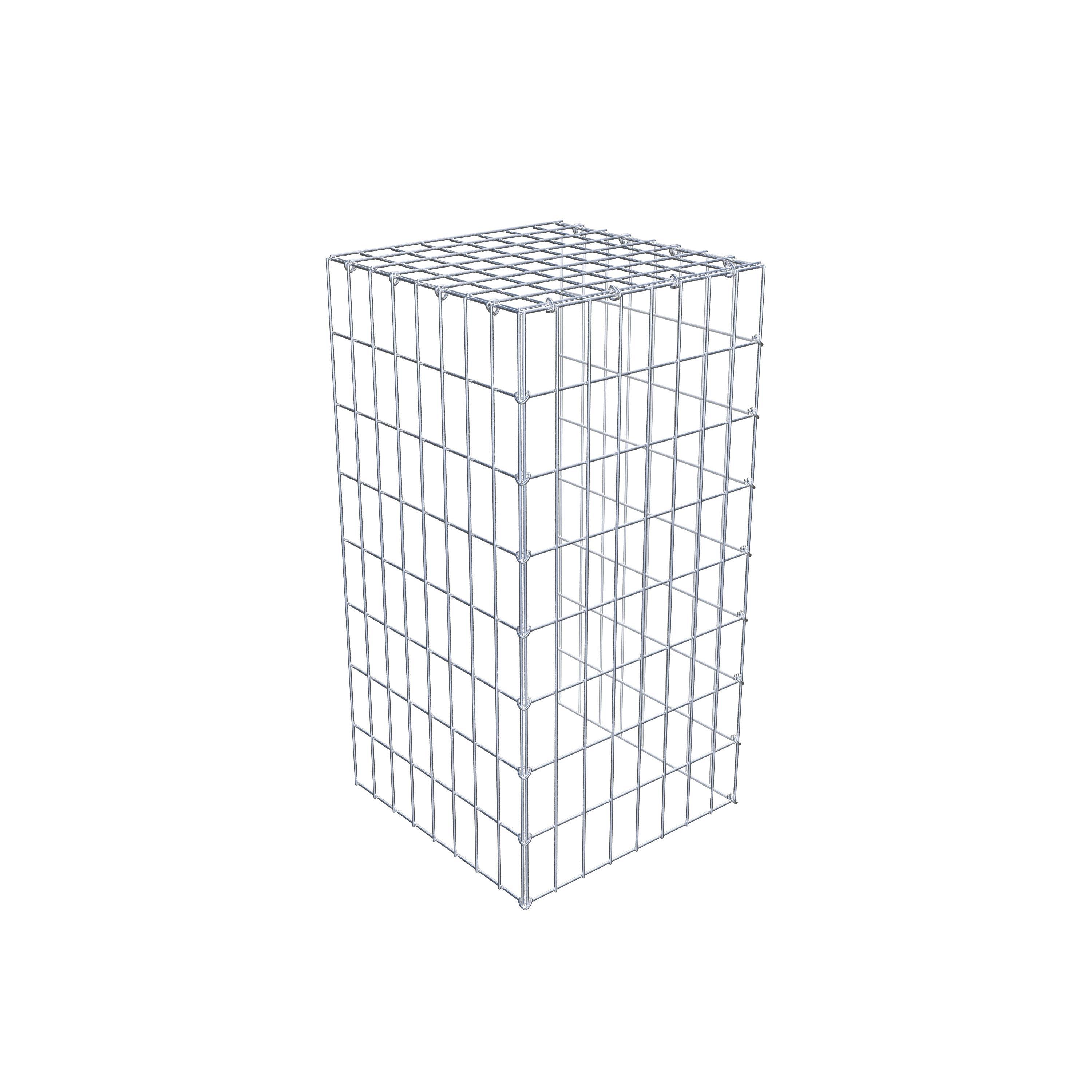 Monteret gabion type 4 80 cm x 40 cm x 40 cm (L x H x D), maskestørrelse 5 cm x 10 cm, C-ring