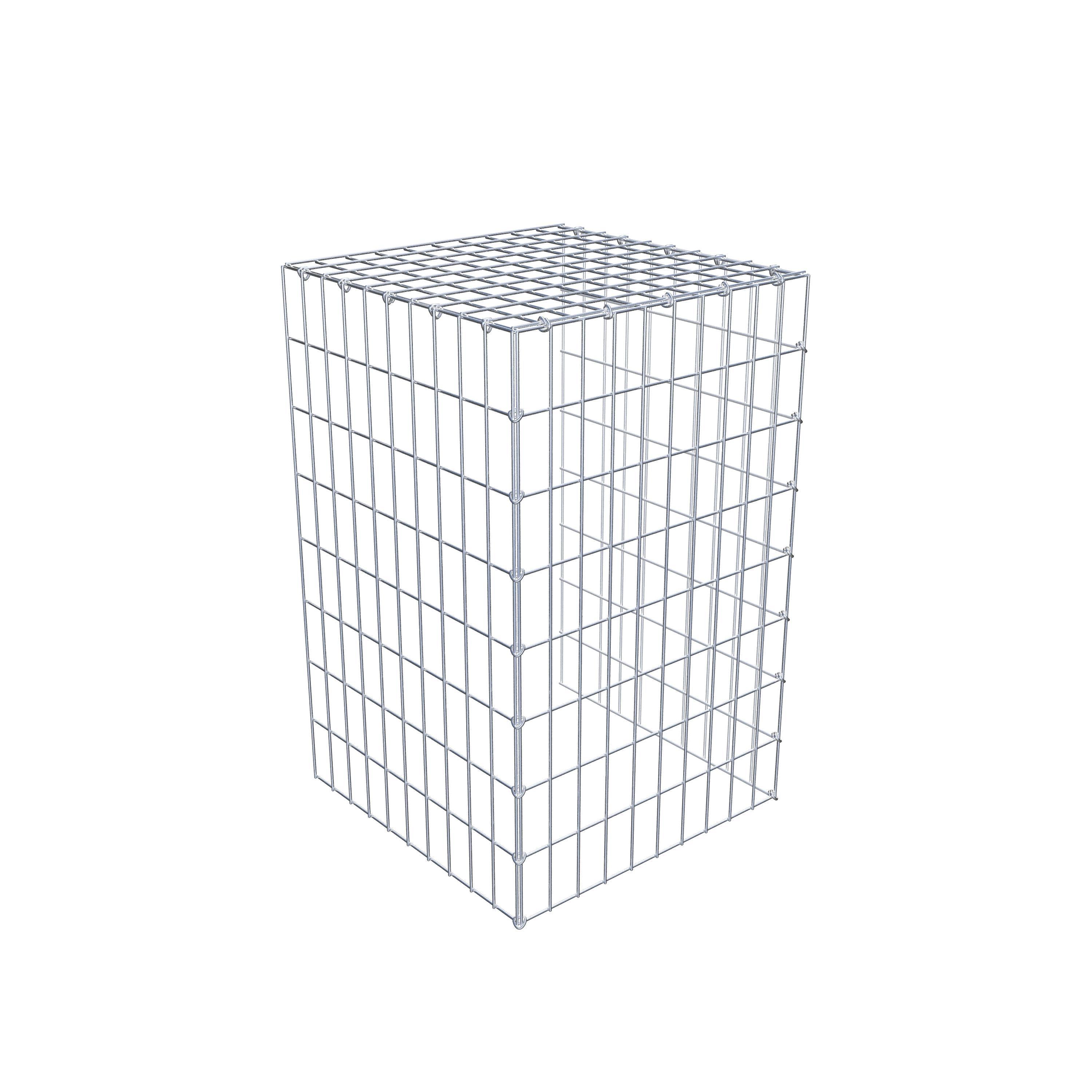 Monteret gabion type 4 80 cm x 50 cm x 50 cm (L x H x D), maskestørrelse 5 cm x 10 cm, C-ring